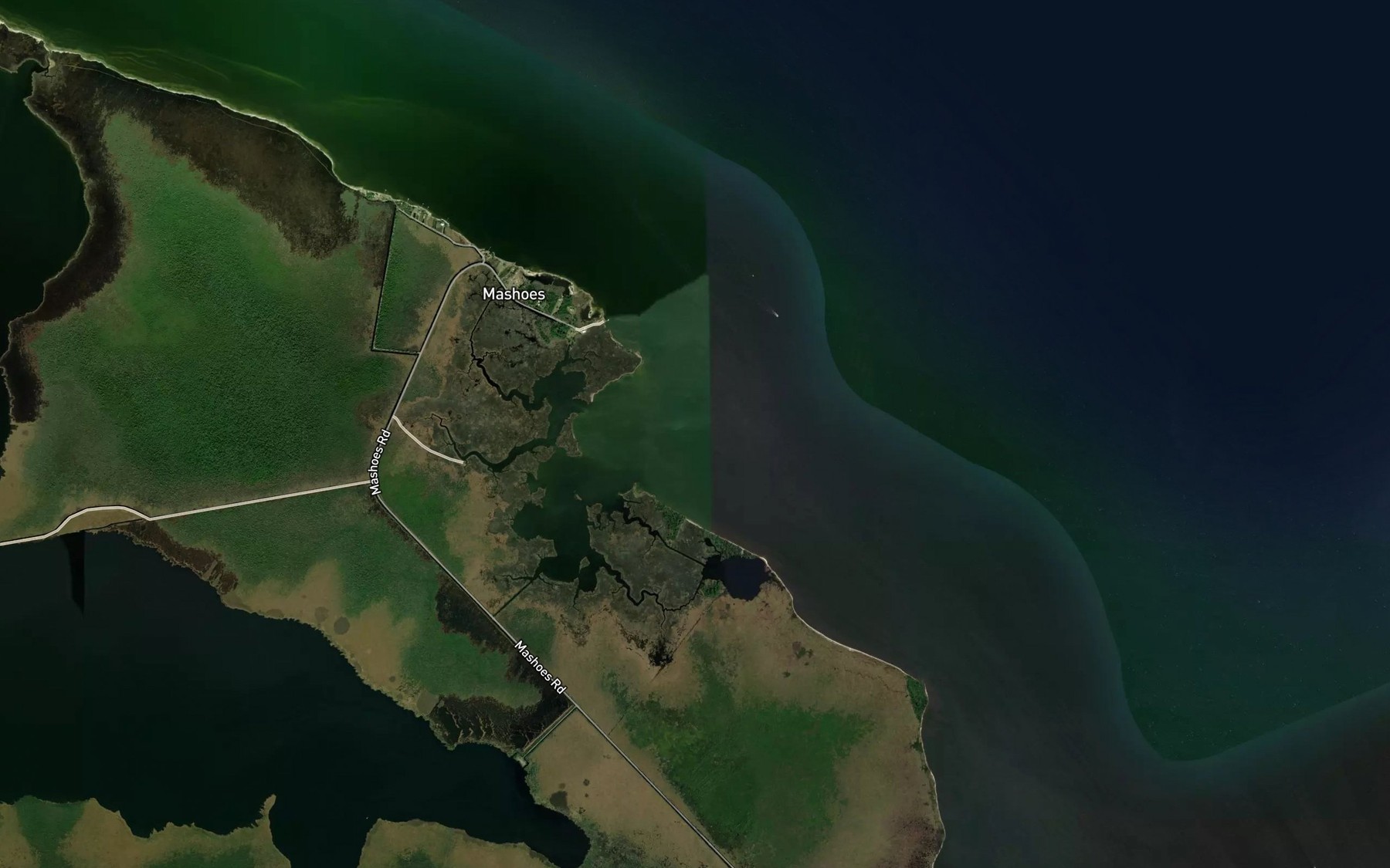 Satellite map of the Peter Mashoes Creek