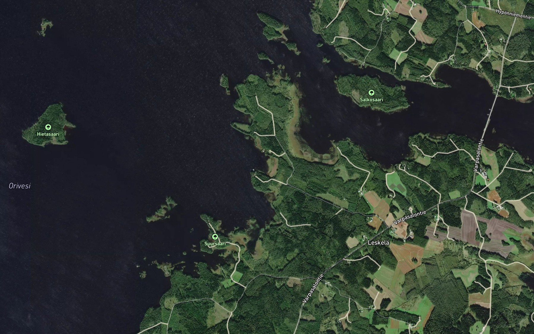 Satellite map of the Taipaleenlahti
