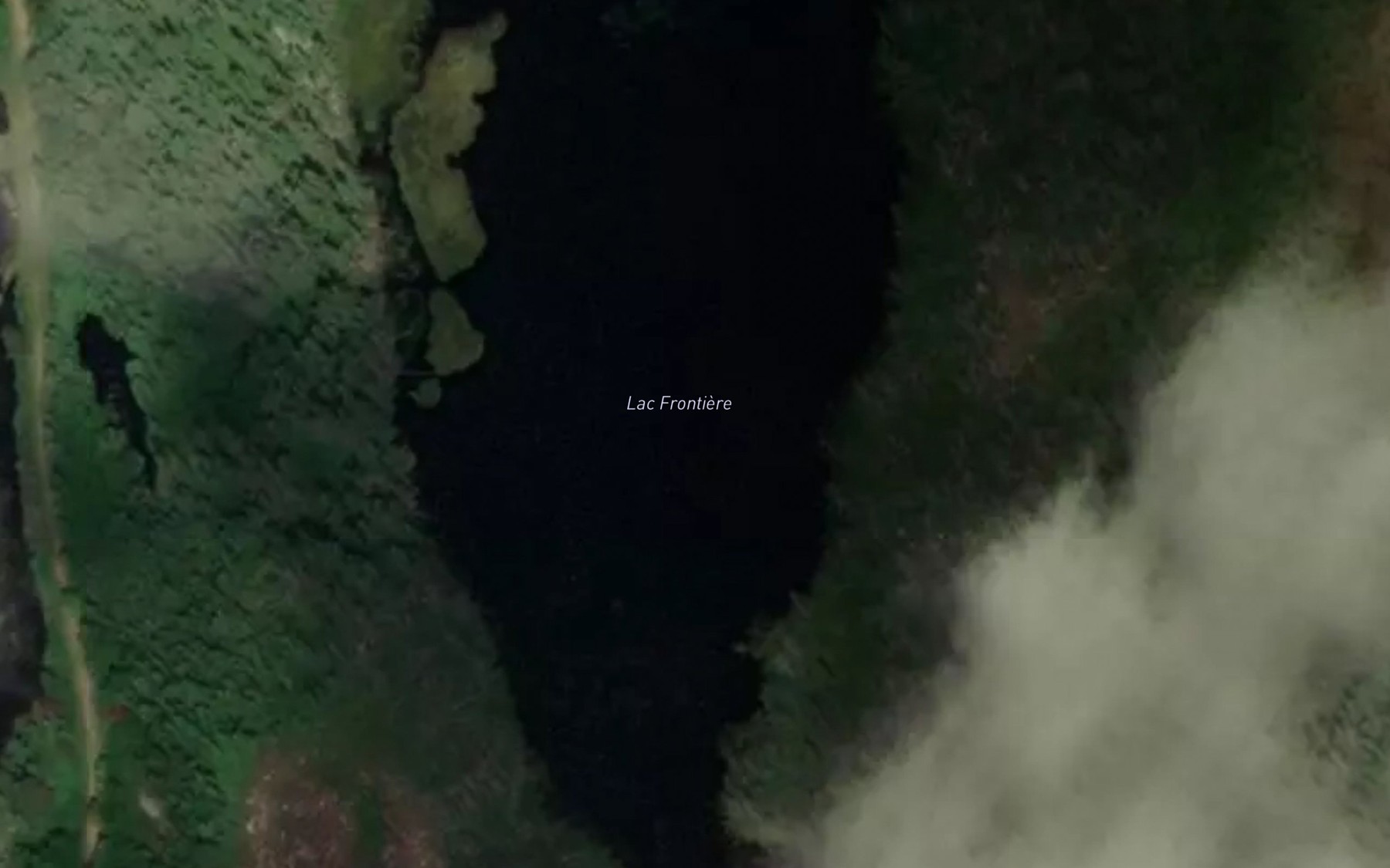 Satellite map of the Lac Frontiere