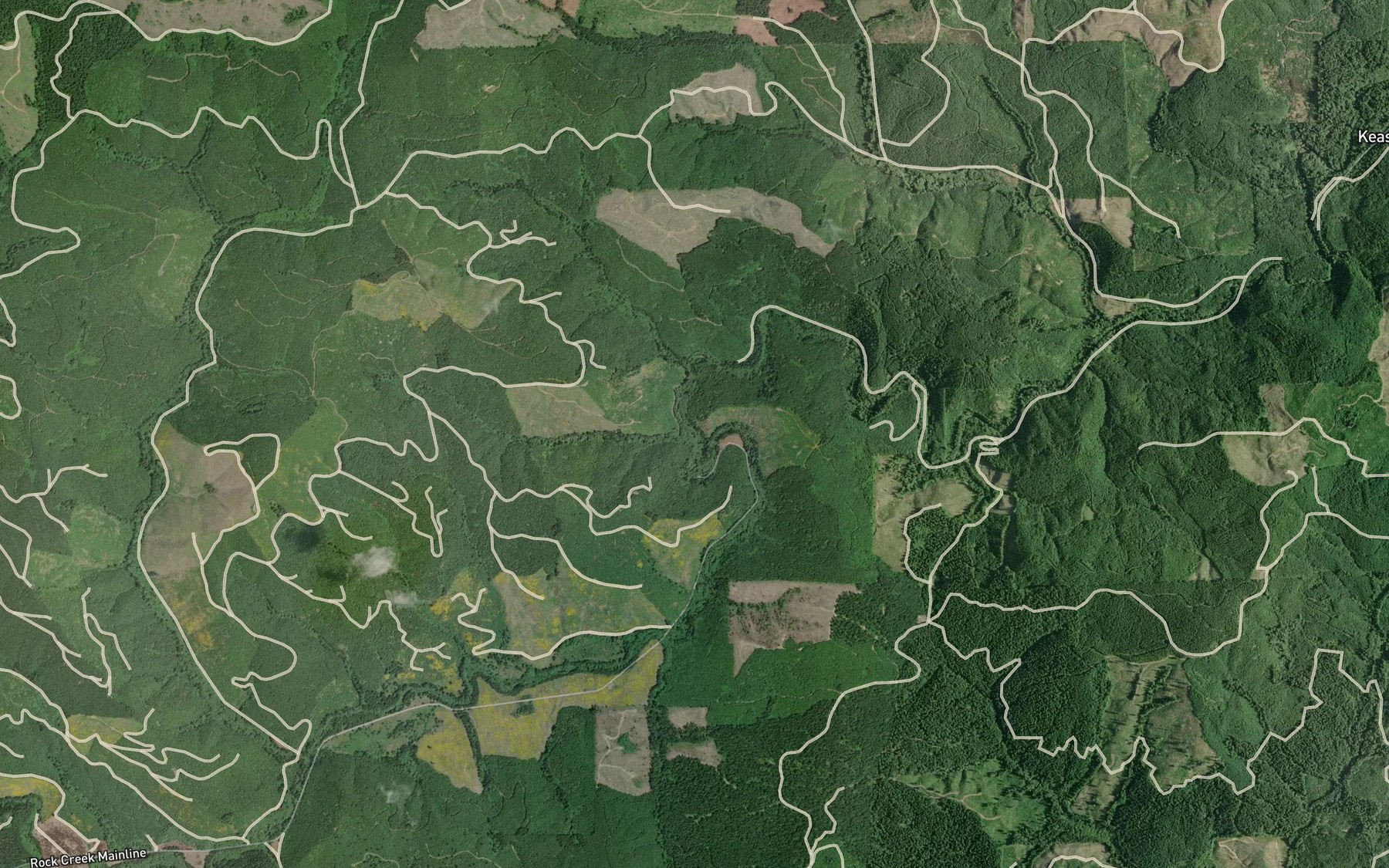 Satellite map of the Martin Creek