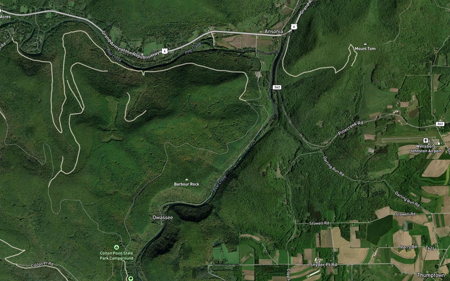 Satellite map of the Matson Spring