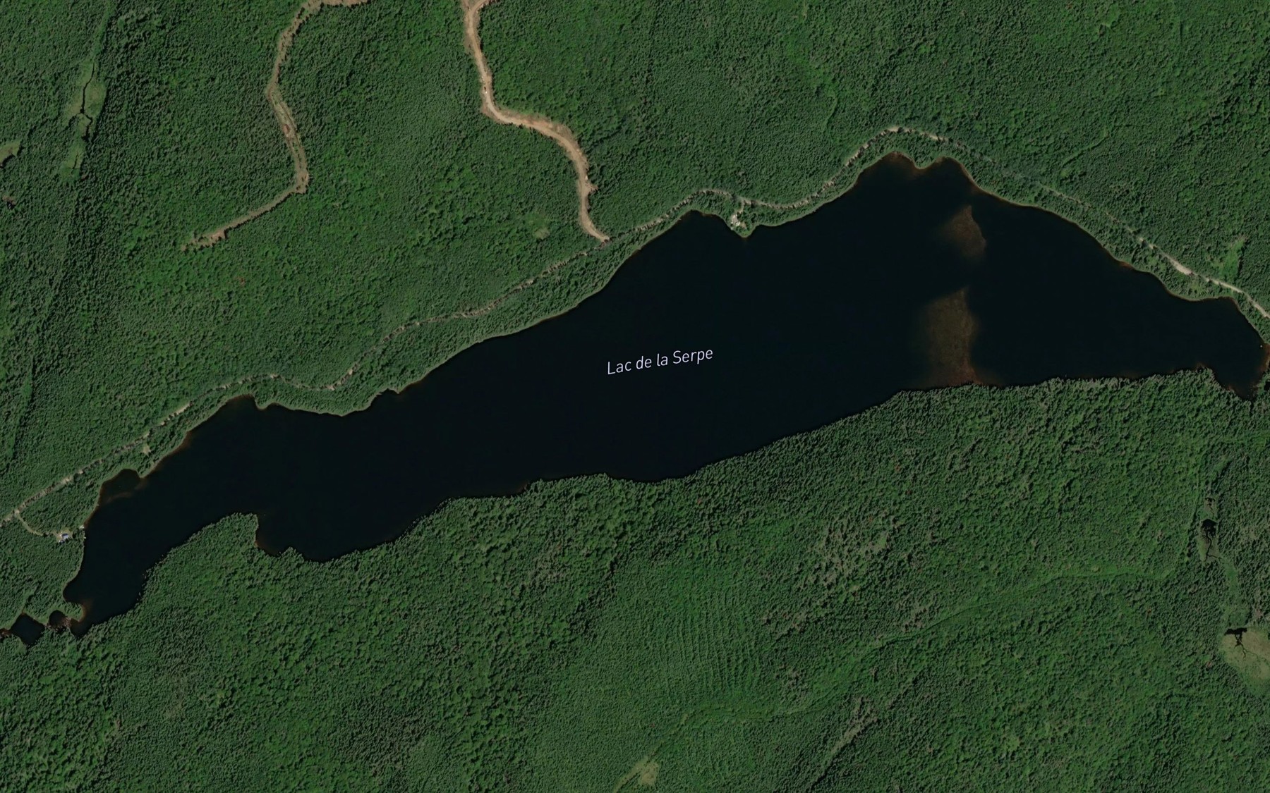 Satellite map of the Lac de la Serpe
