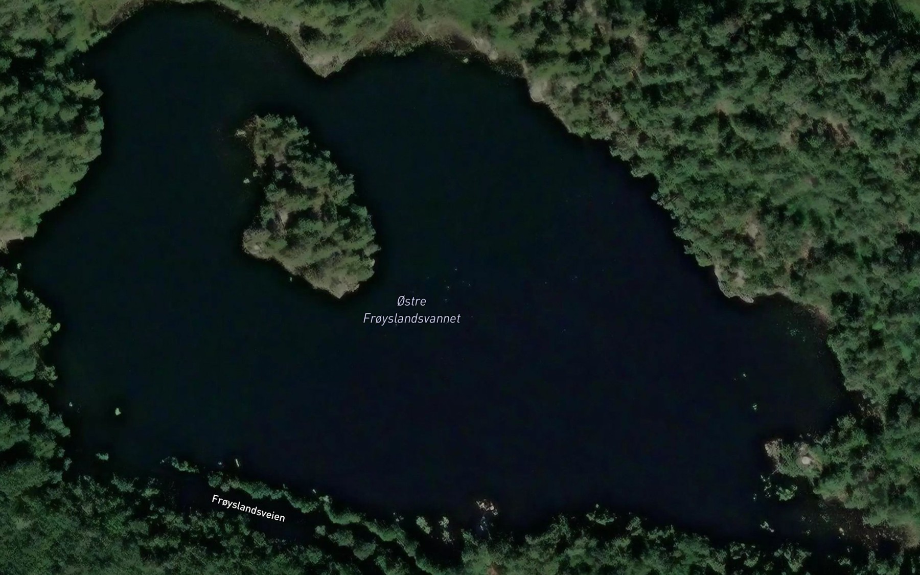 Satellite map of the Ostre Froyslandsvannet