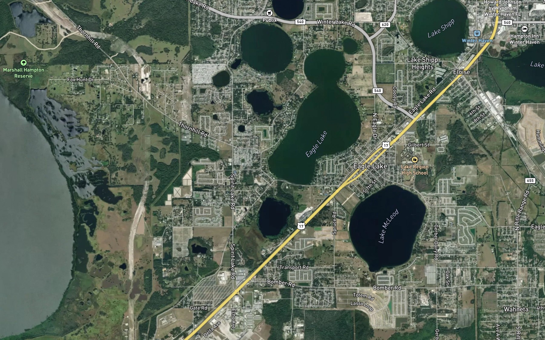 Satellite map of the Spot 5