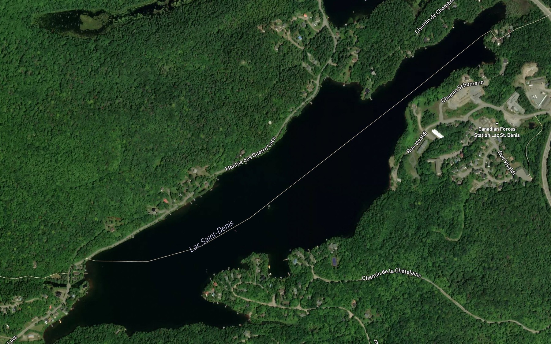 Satellite map of the Lac Saint-Denis