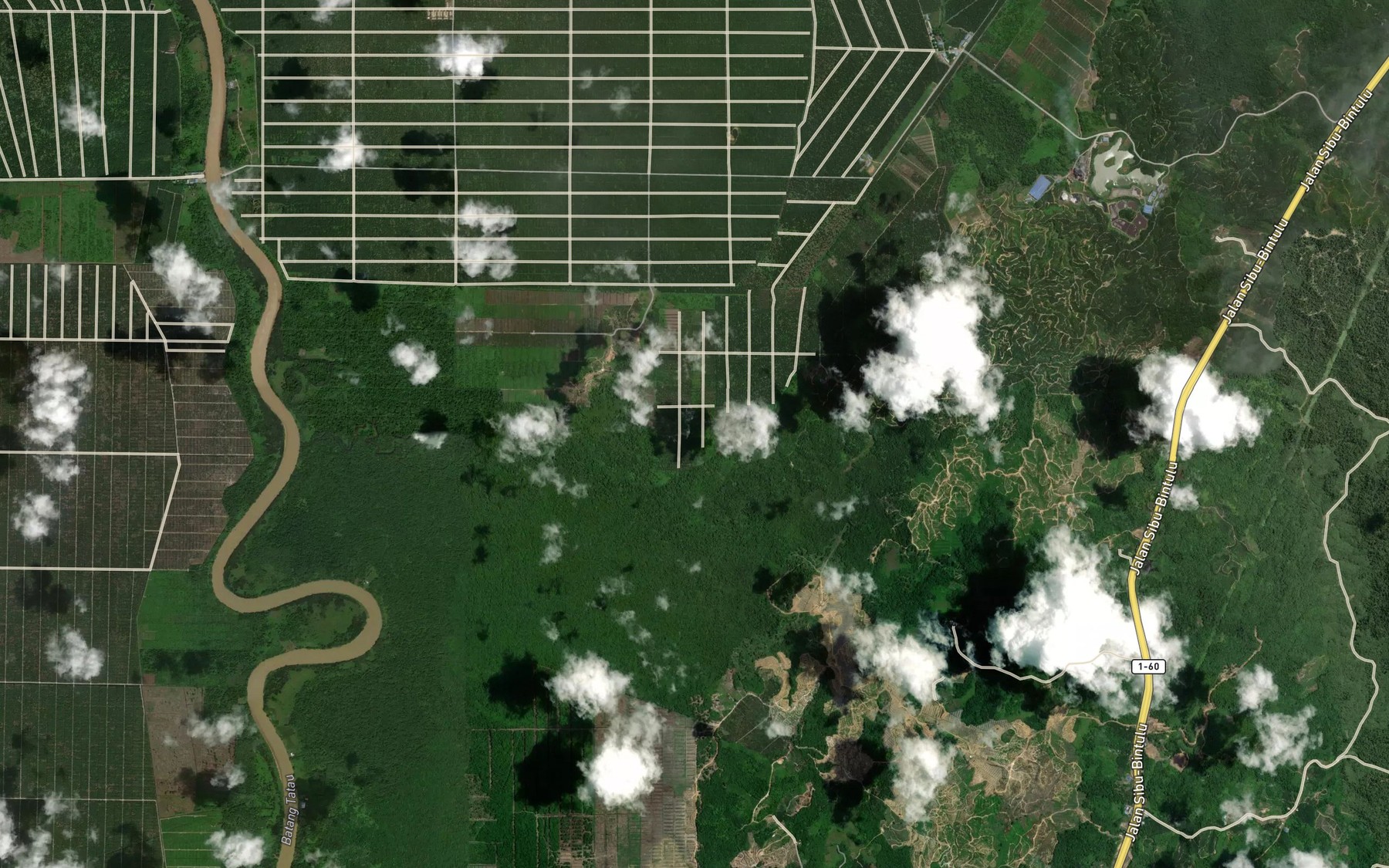 Satellite map of the Sungai Selengan