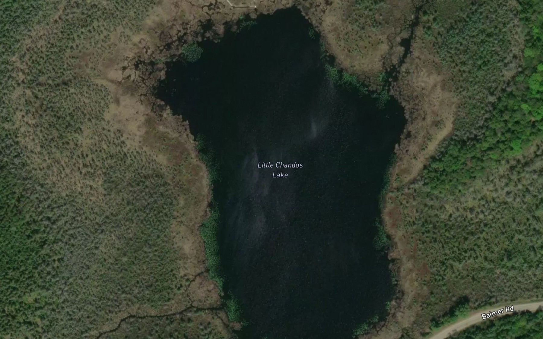 Satellite map of the Little Chandos Lake