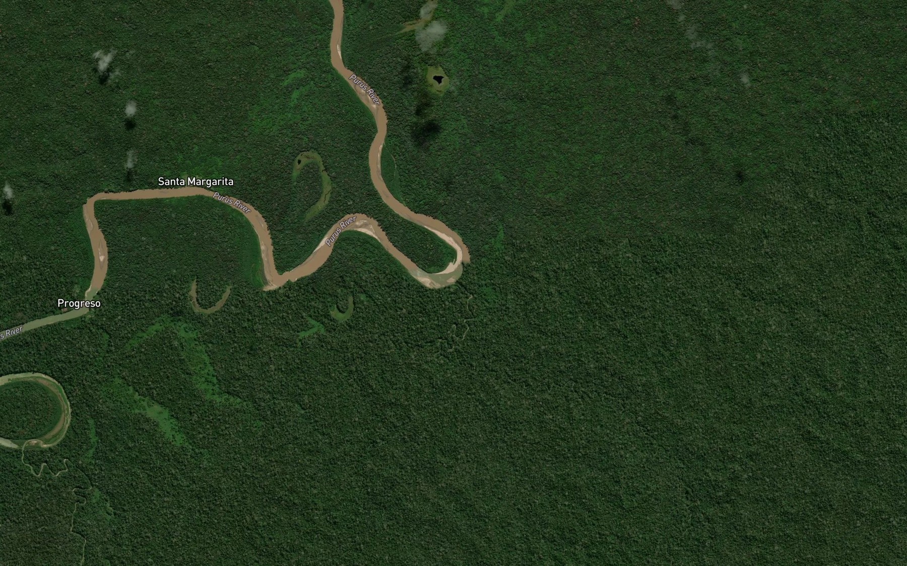 Satellite map of the Rio Pintoyacu