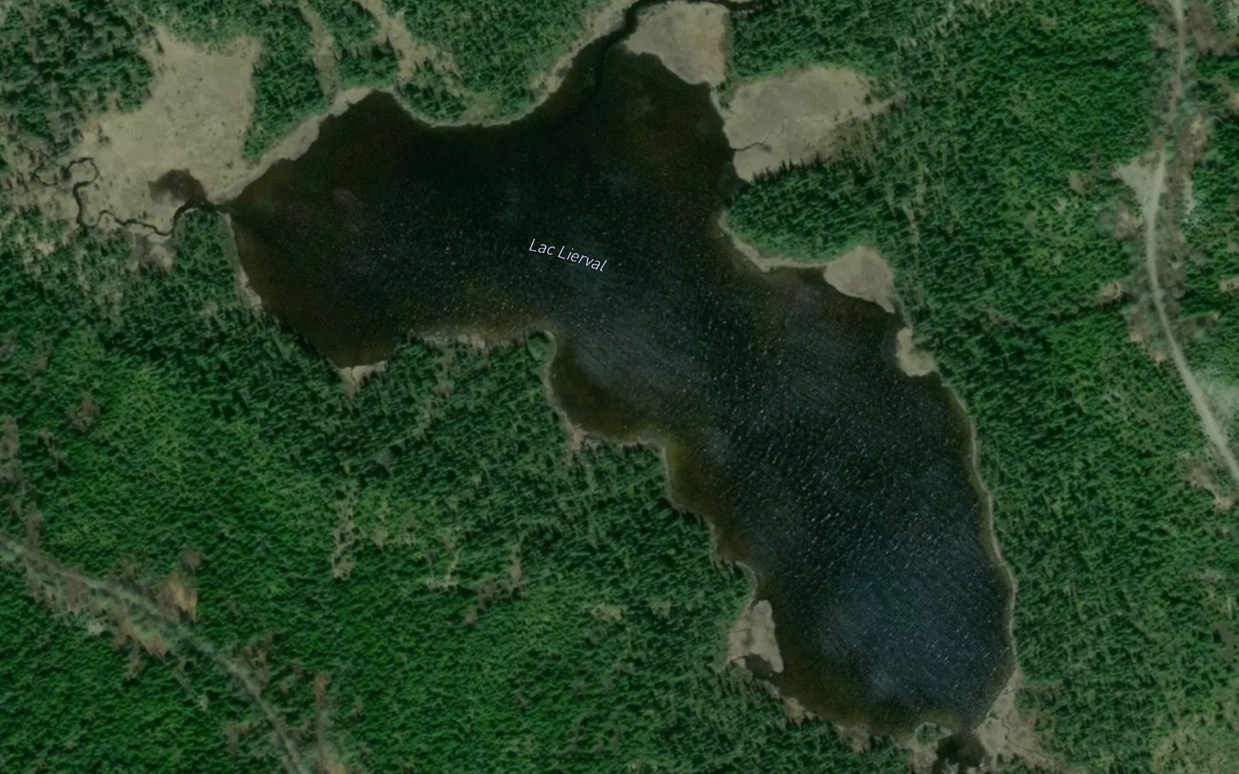 Satellite map of the Lac Lierval