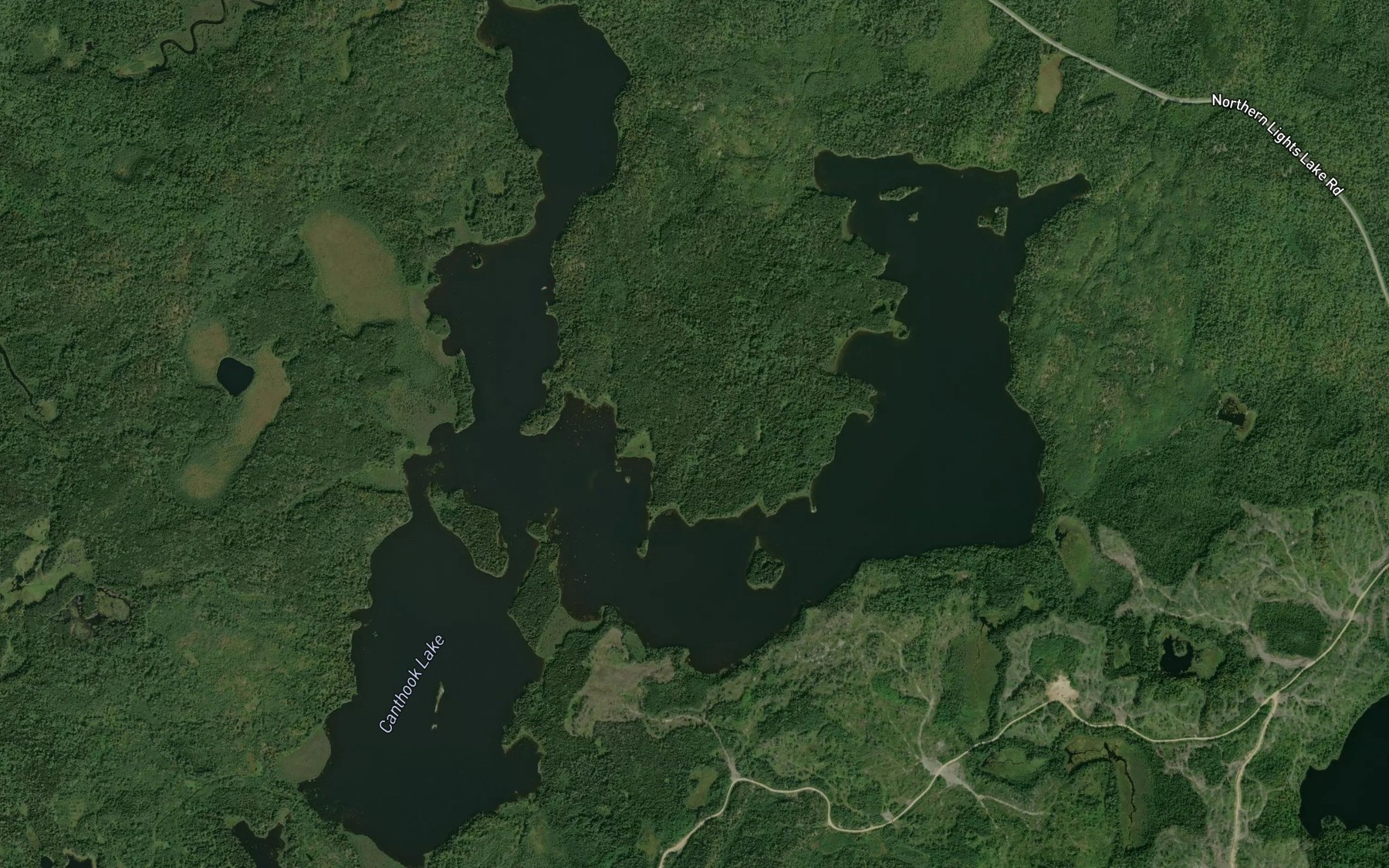 Satellite map of the Canthook Lake