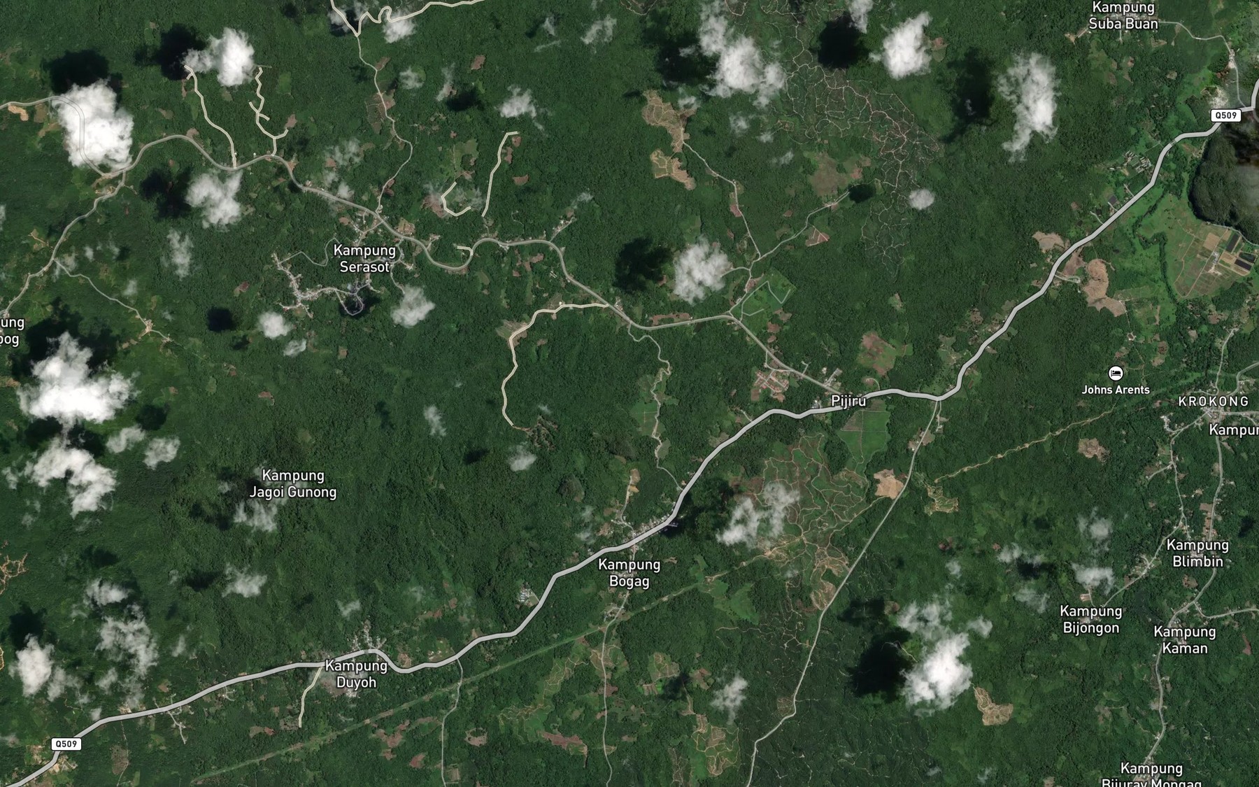 Satellite map of the Sungai Perunggang