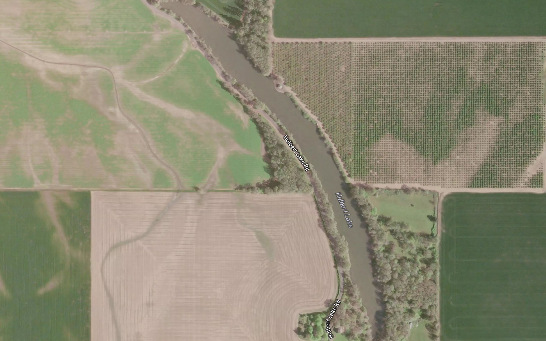 Satellite map of the Hulbert Lake