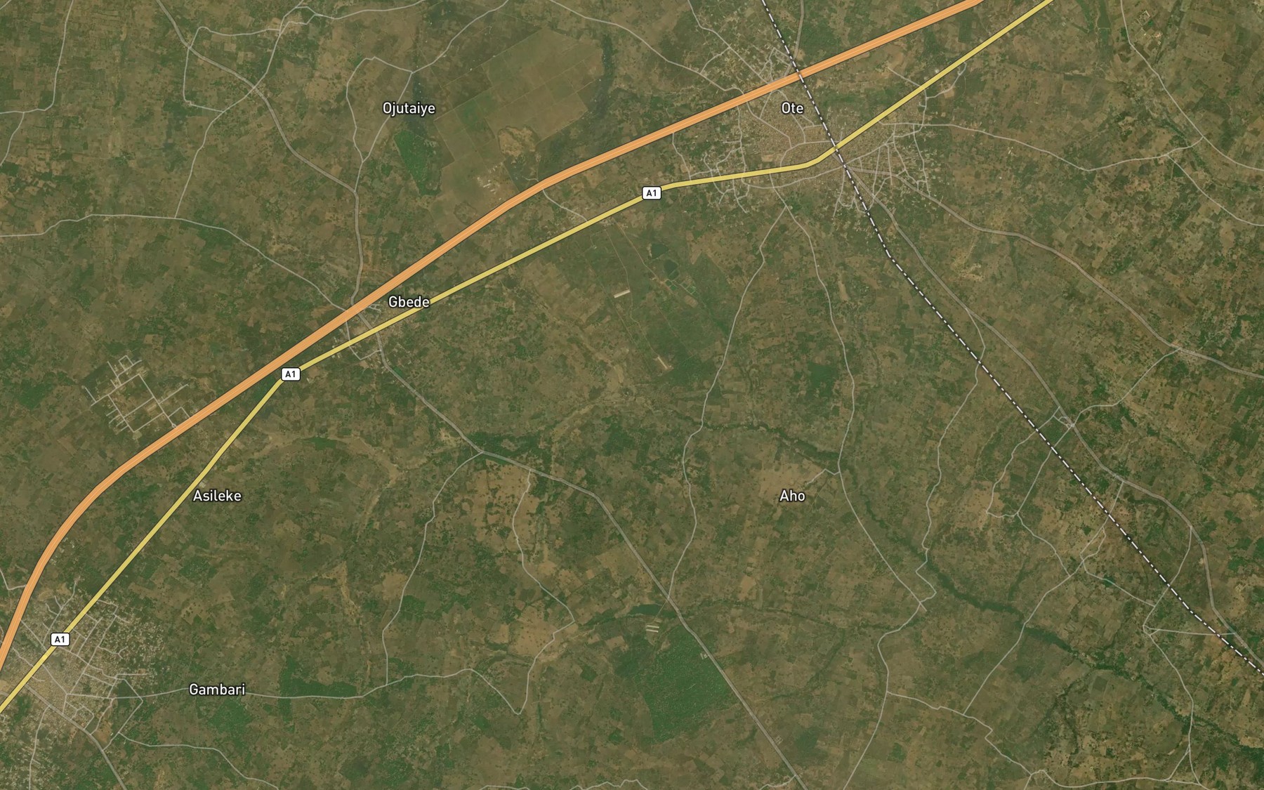 Satellite map of the River Olori