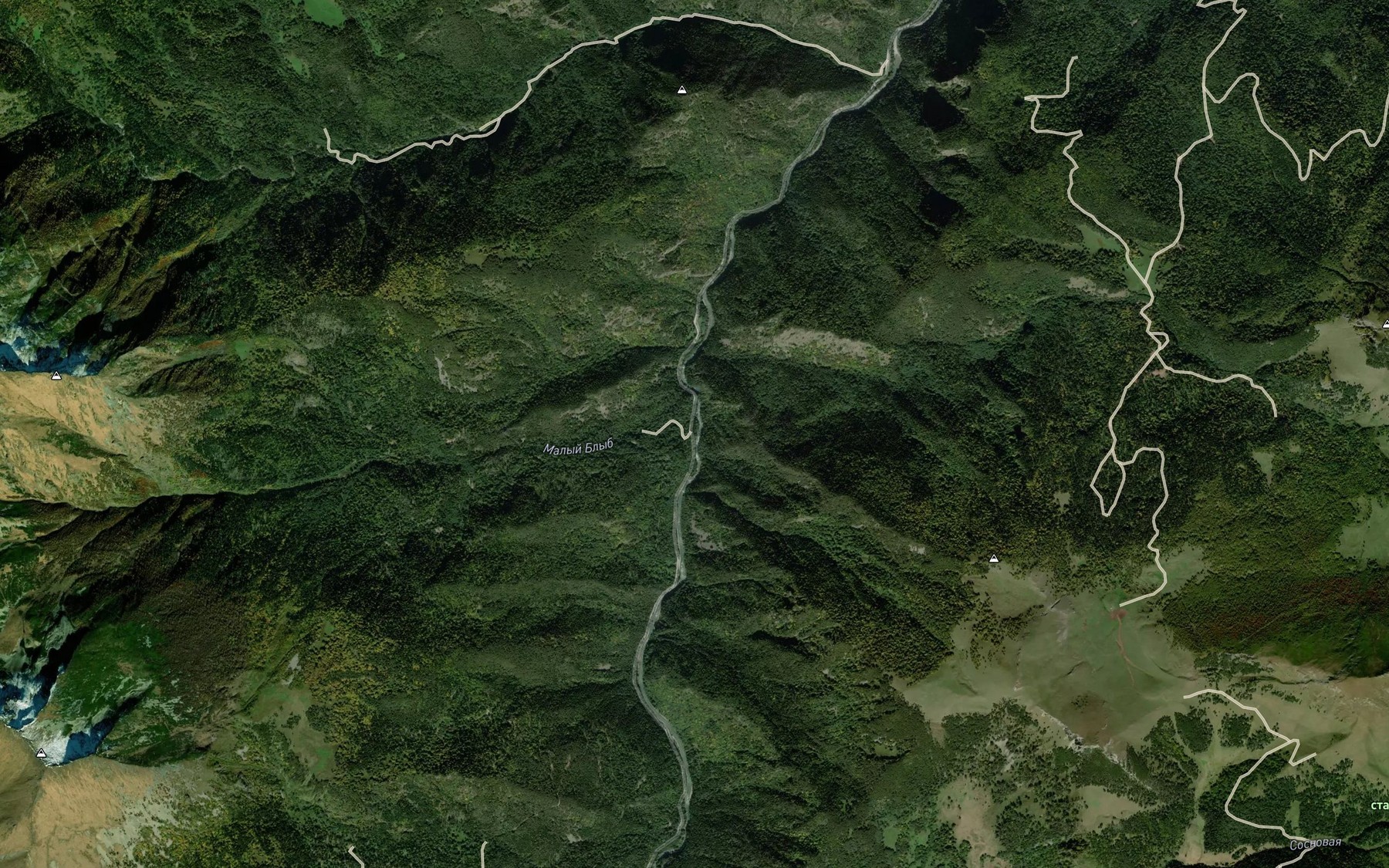 Satellite map of the Malyy Blyb