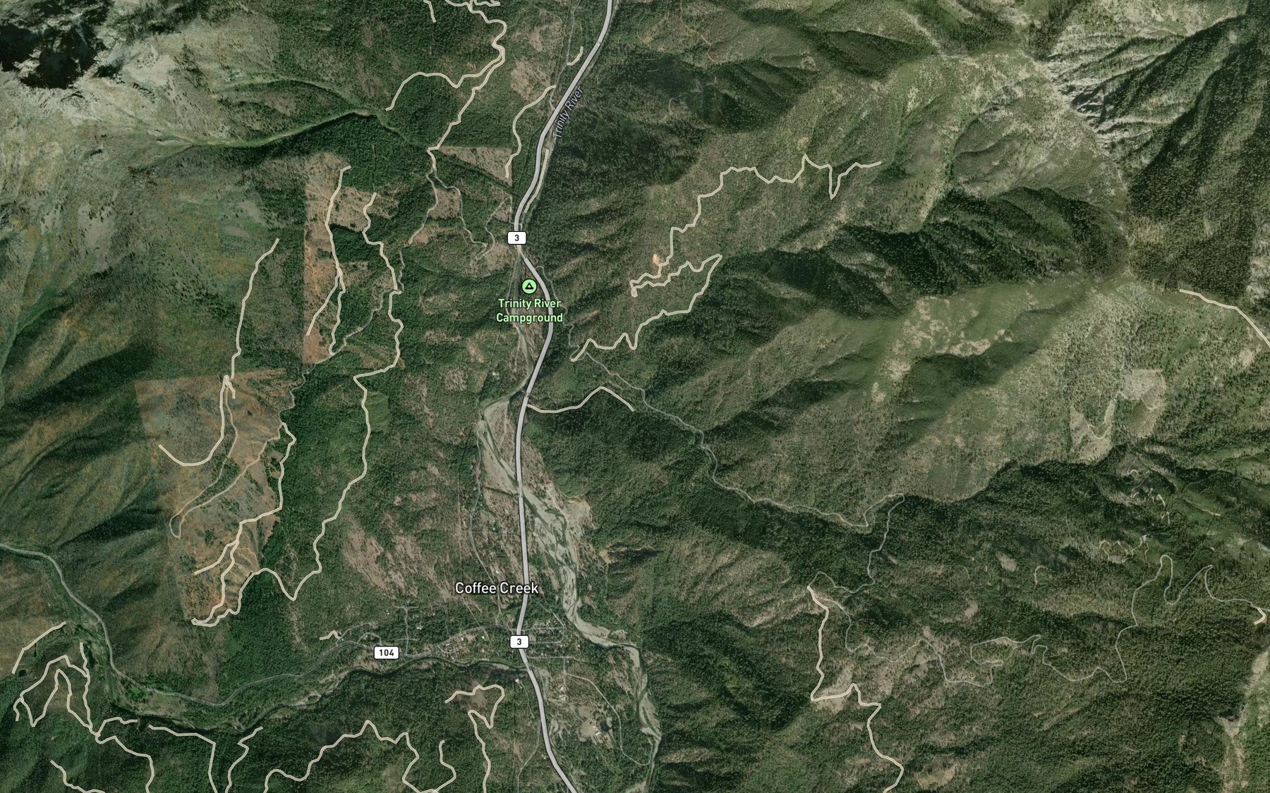 Satellite map of the North Fork Scorpion Creek