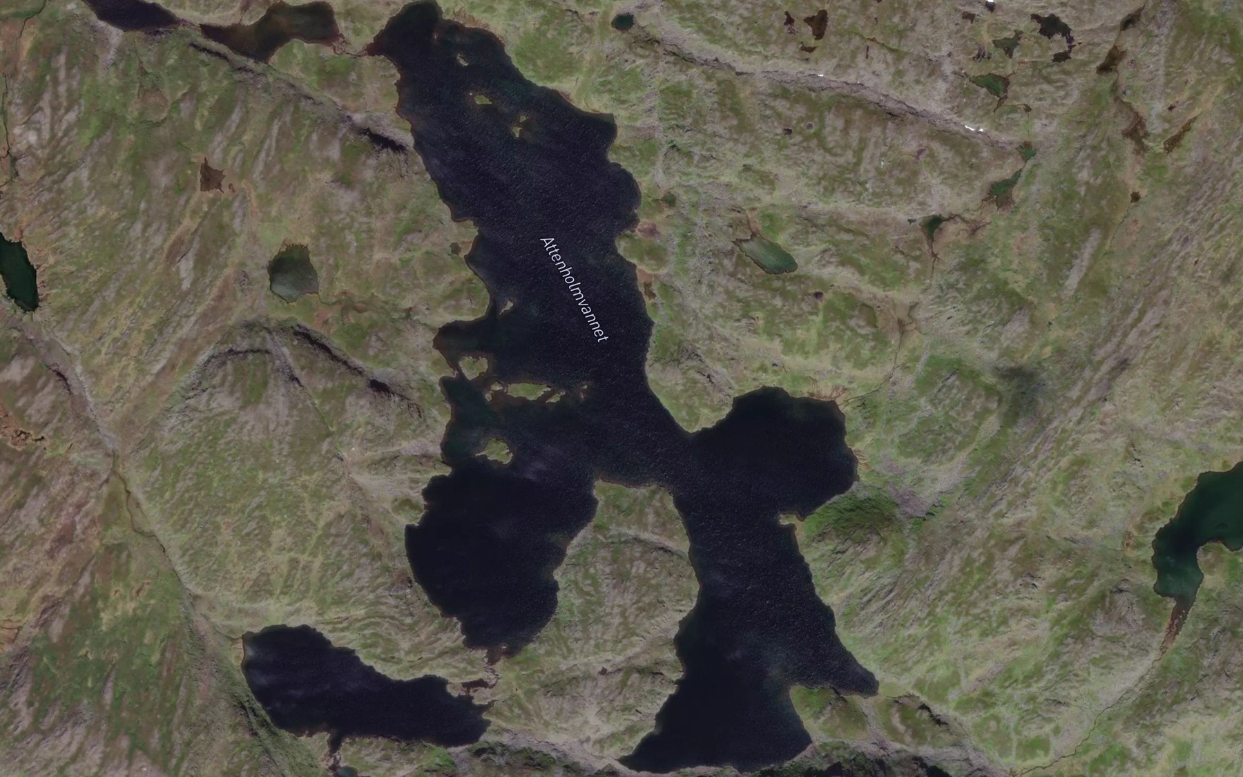 Satellite map of the Attenholmvatnet