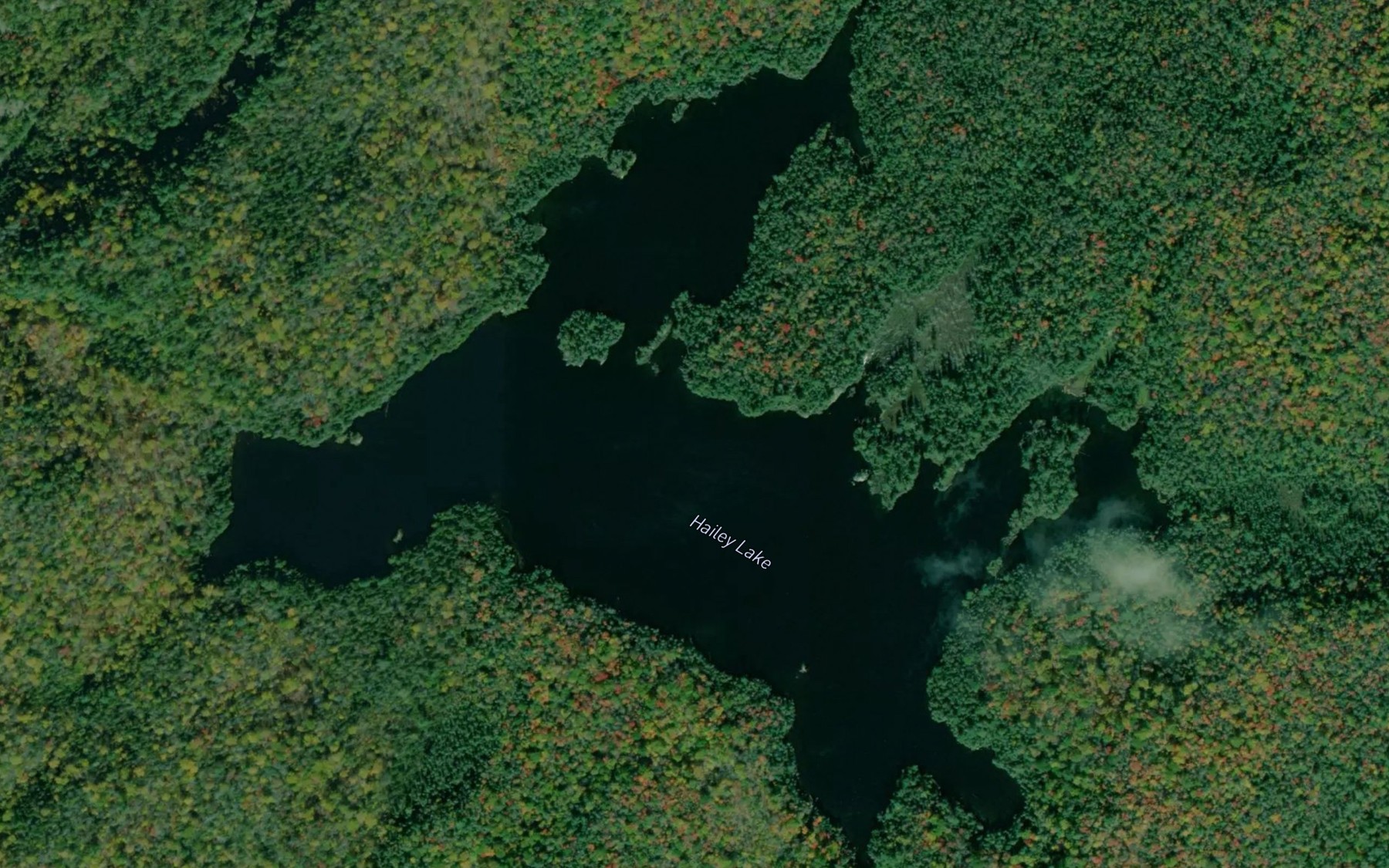 Satellite map of the Hailey Lake
