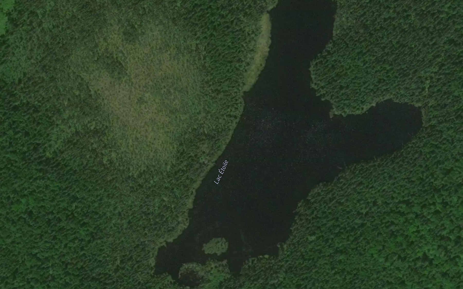 Satellite map of the Lac Etoile