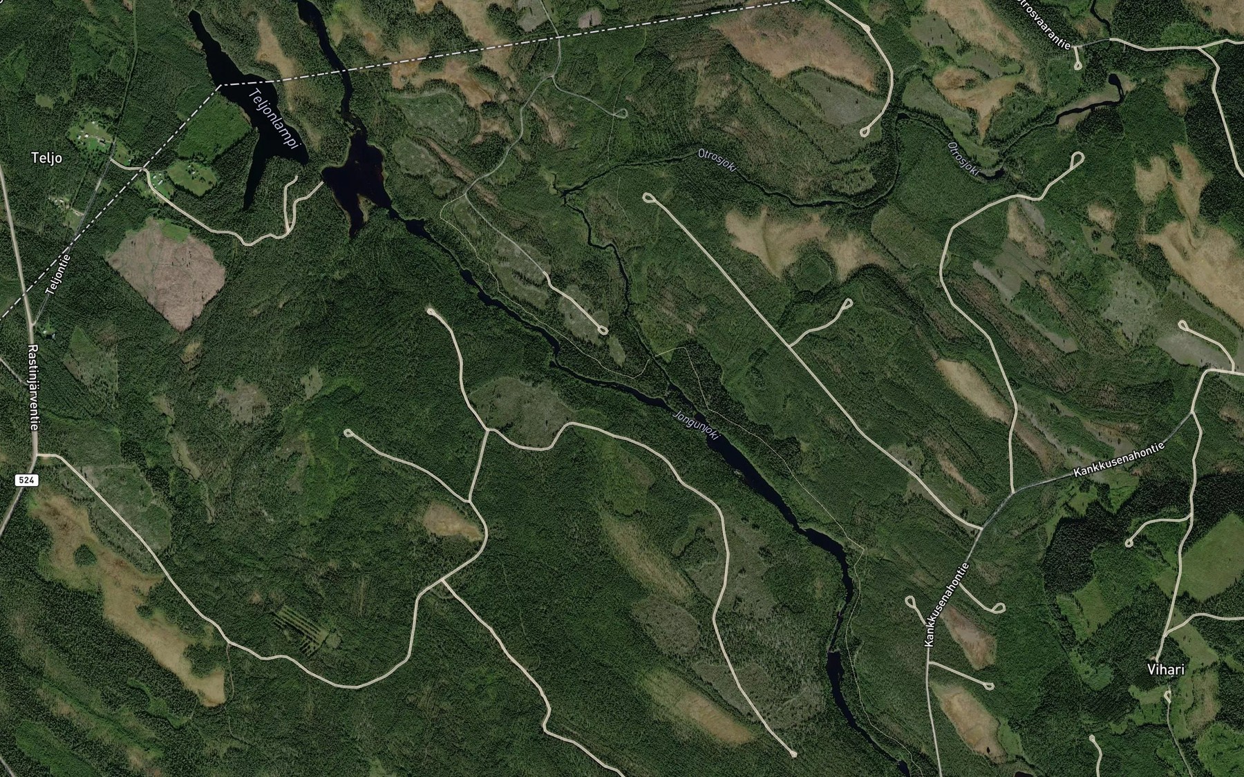 Satellite map of the Otroskosket