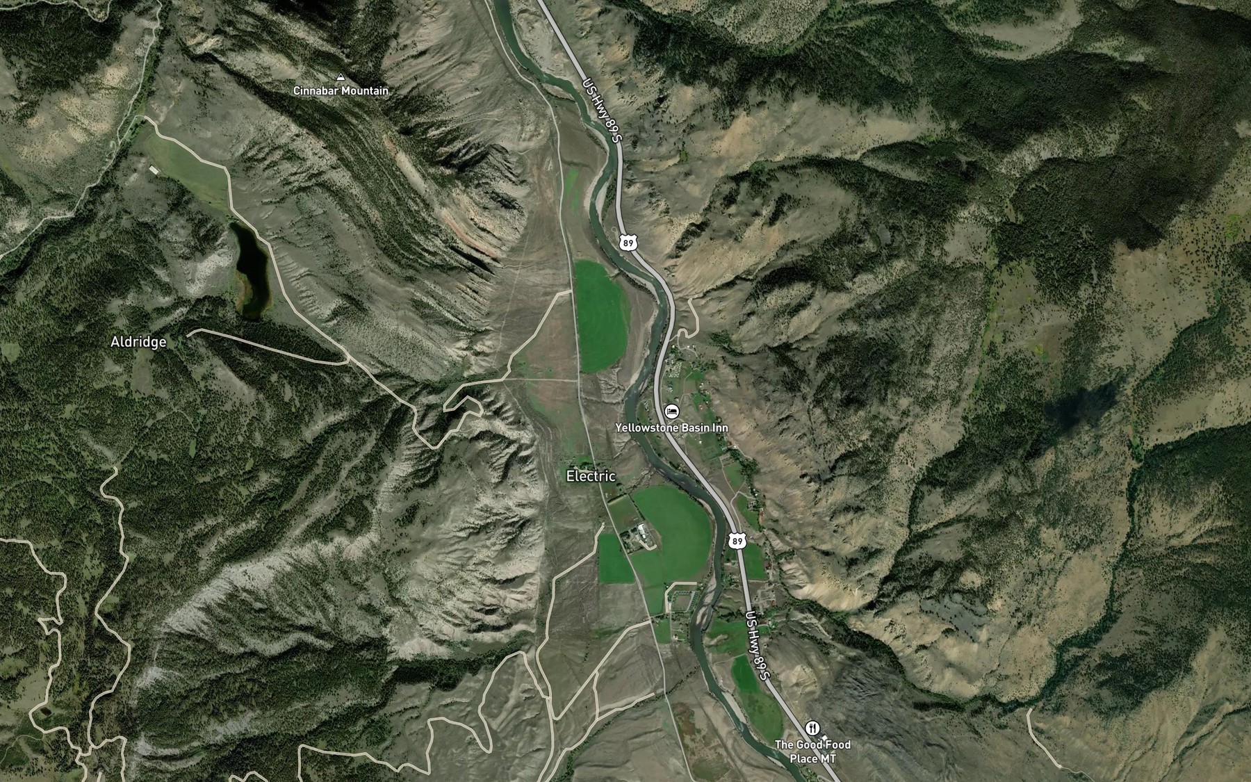 Satellite map of the Spring Creek