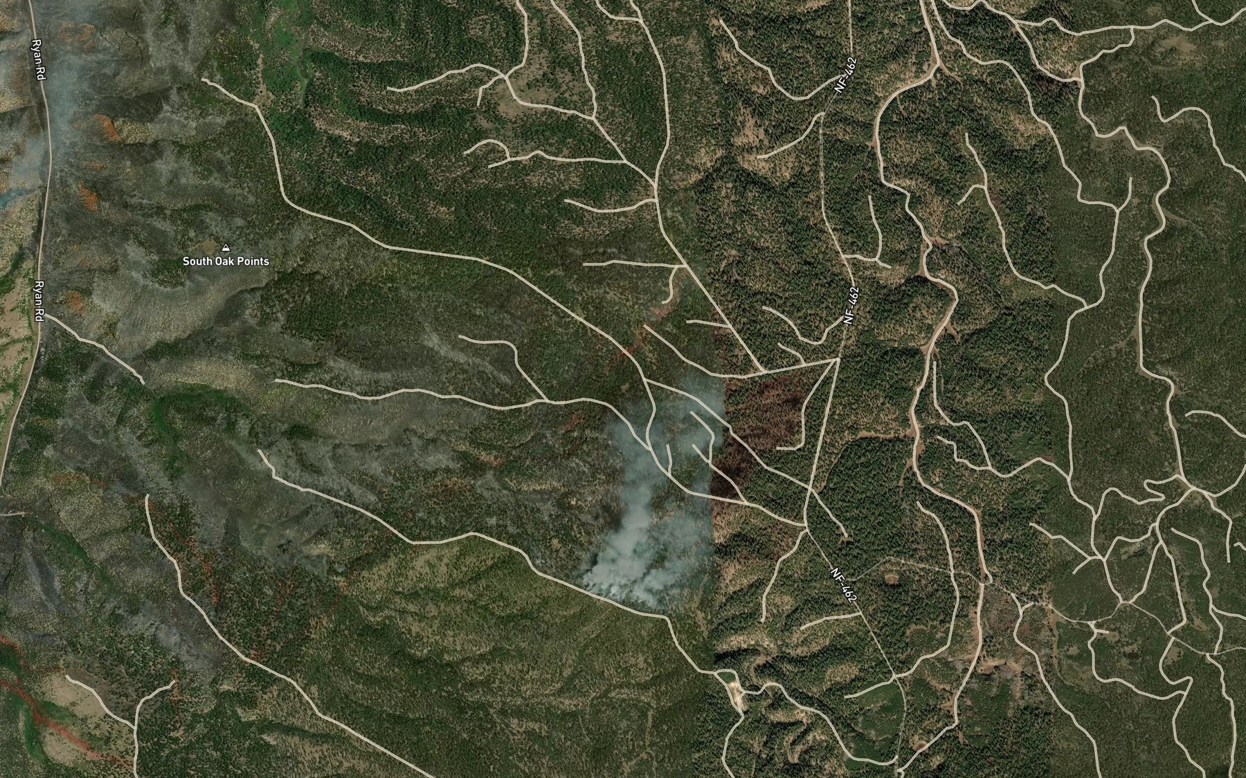 Satellite map of the Mud Lake