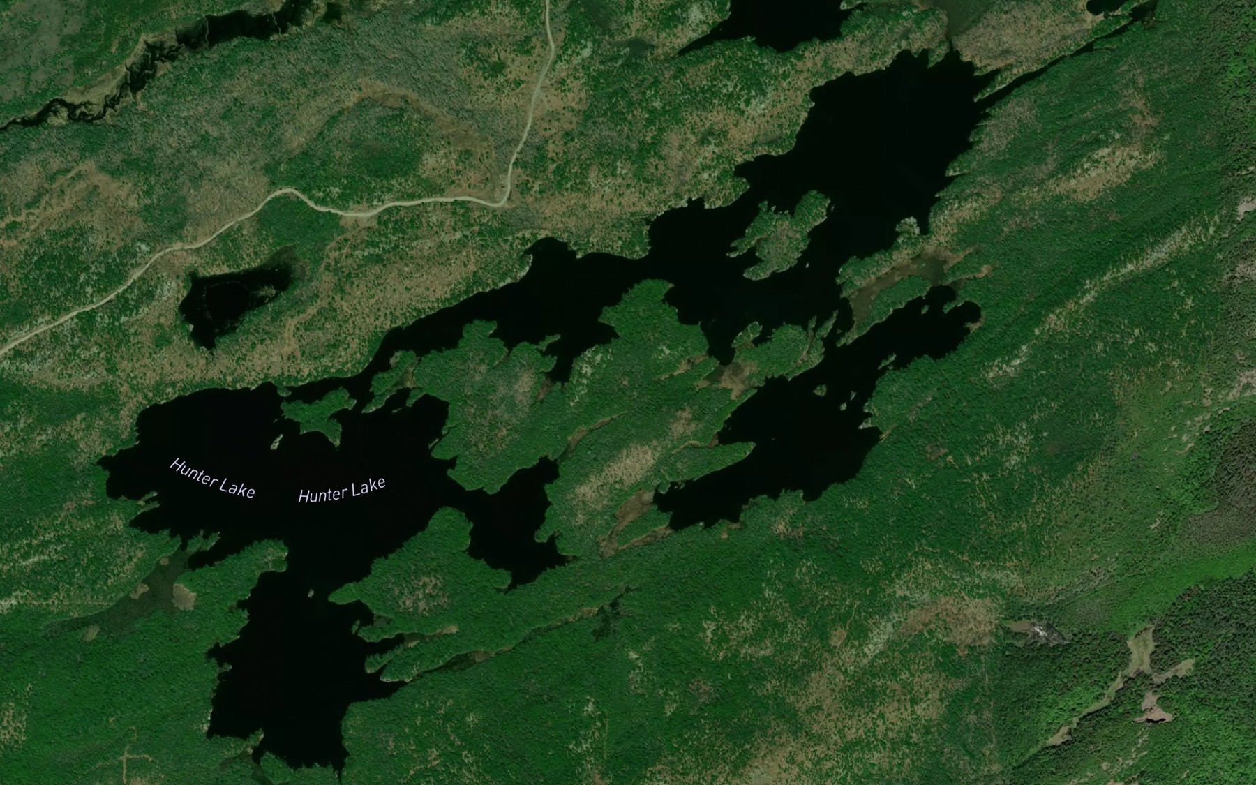Satellite map of the Hunter Lake