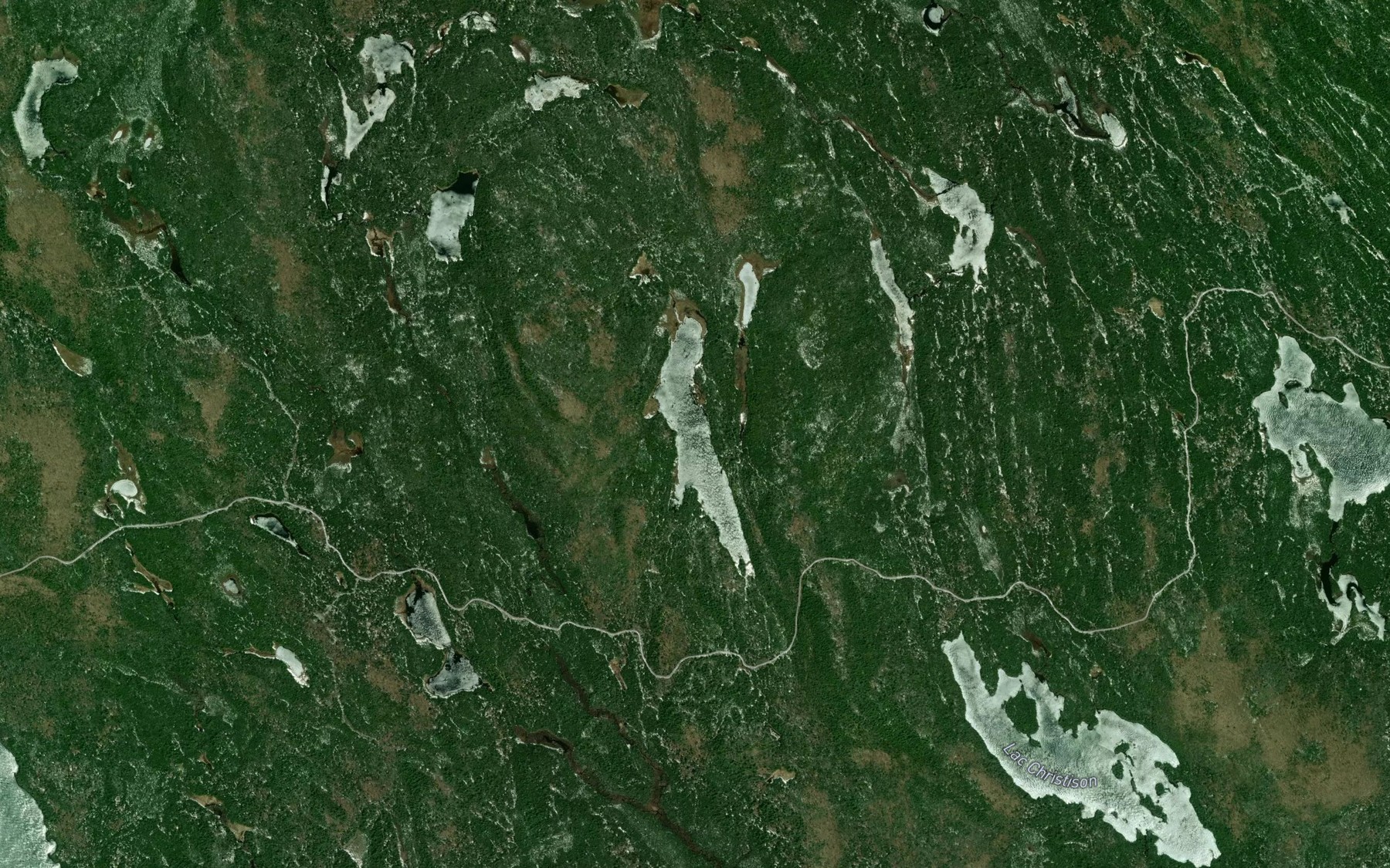 Satellite map of the Lac des Loups