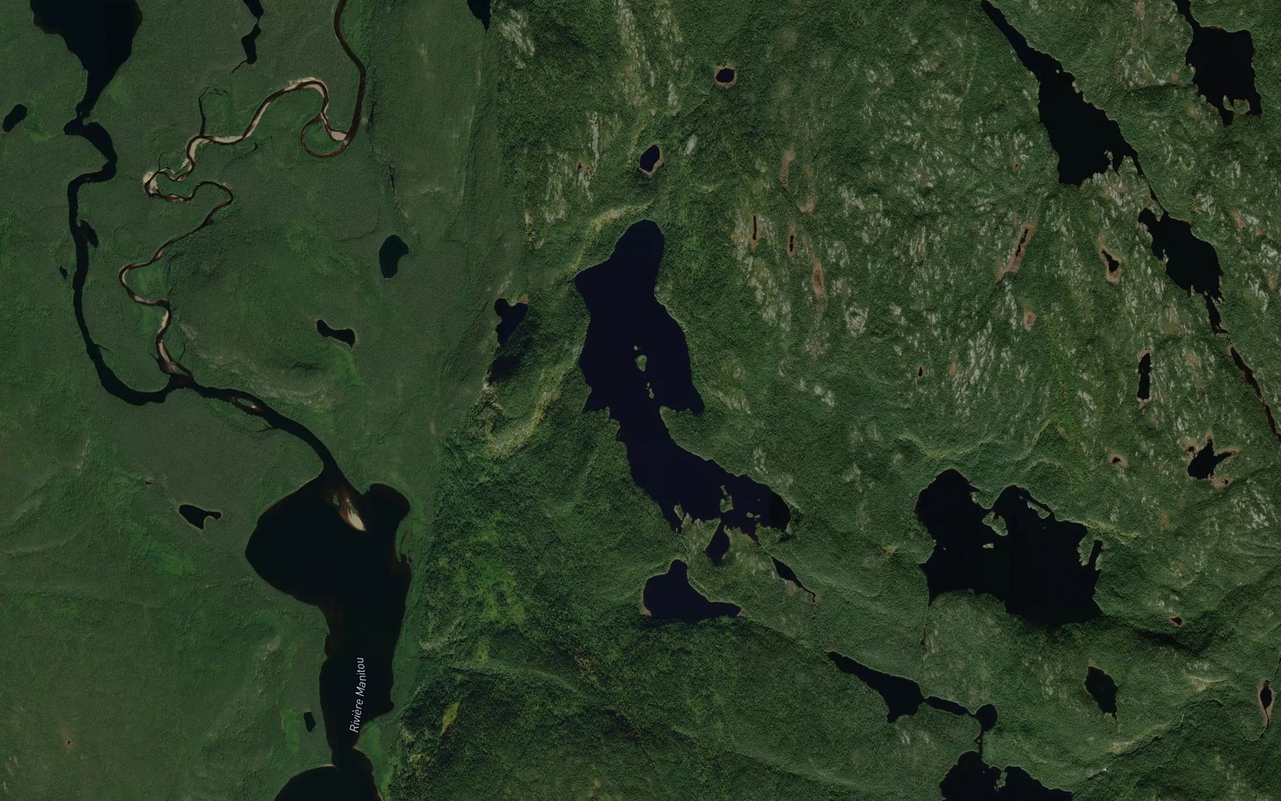 Satellite map of the Lac Wilbert