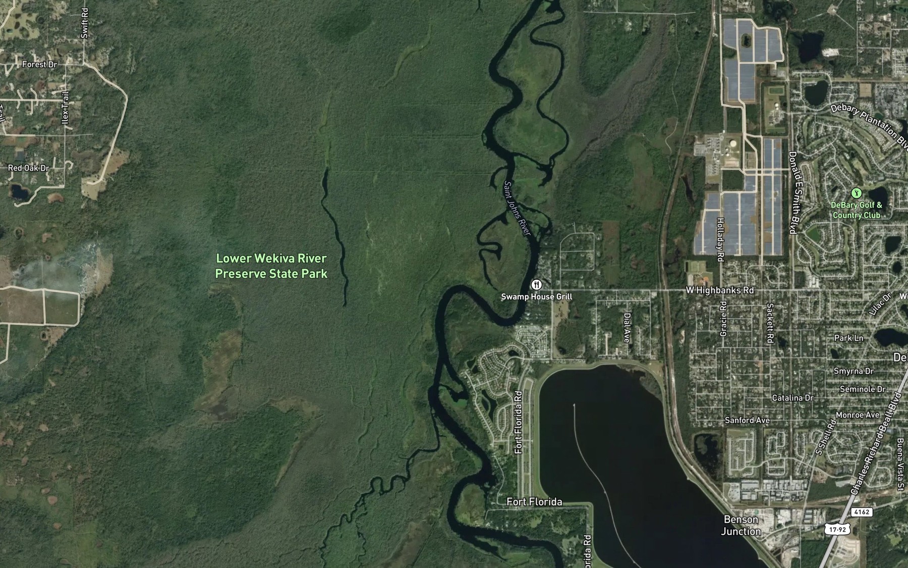 Satellite map of the North Emanuel Bend