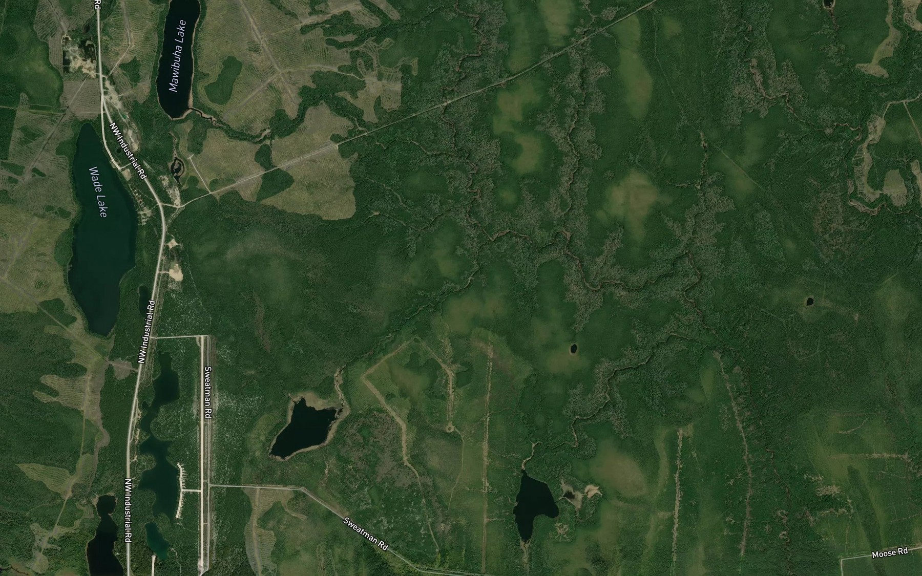 Satellite map of the Cliffside Creek