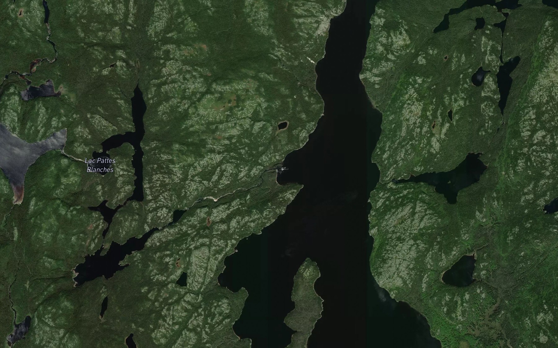 Satellite map of the Riviere Brulee