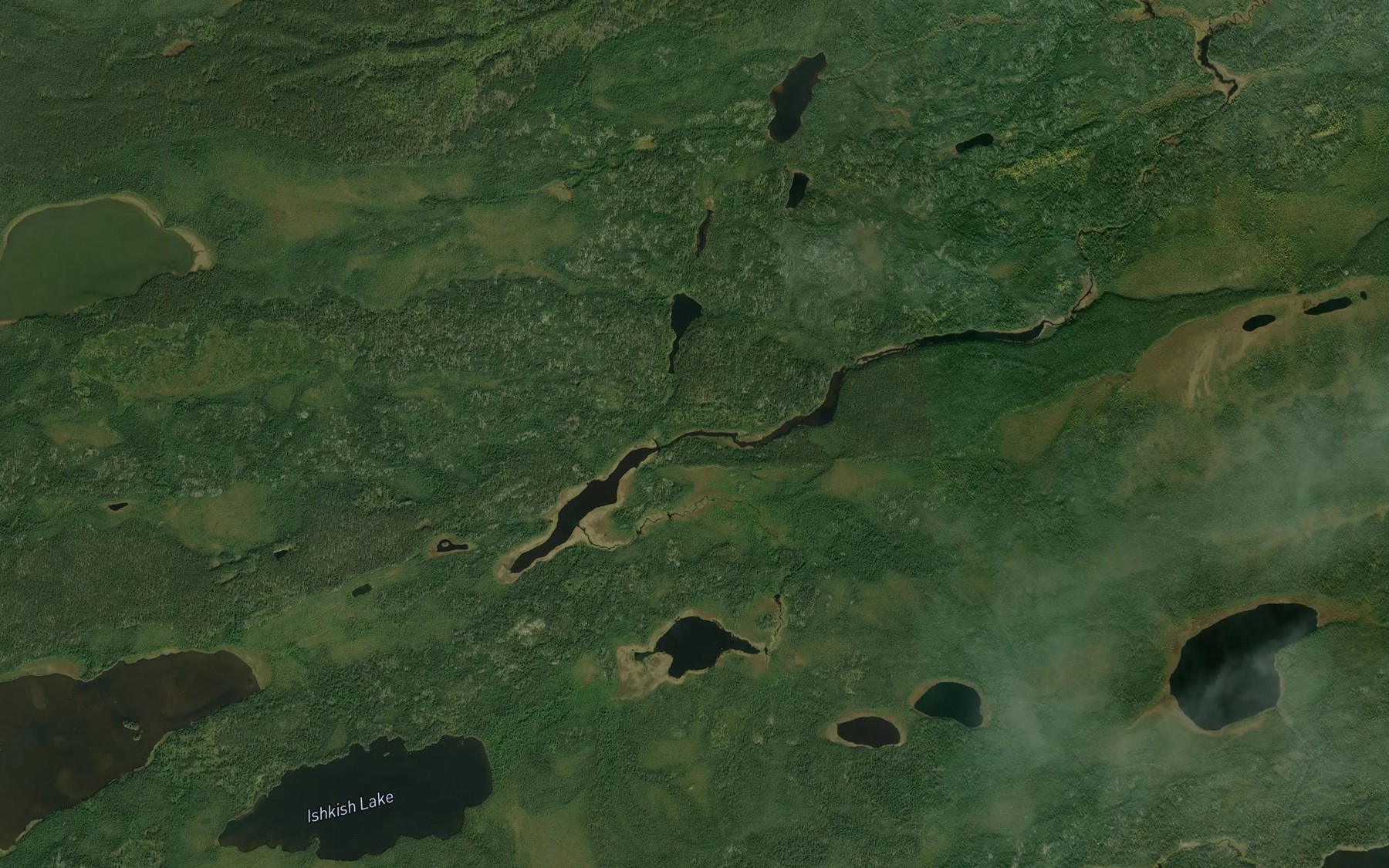 Satellite map of the Lilypad Lakes