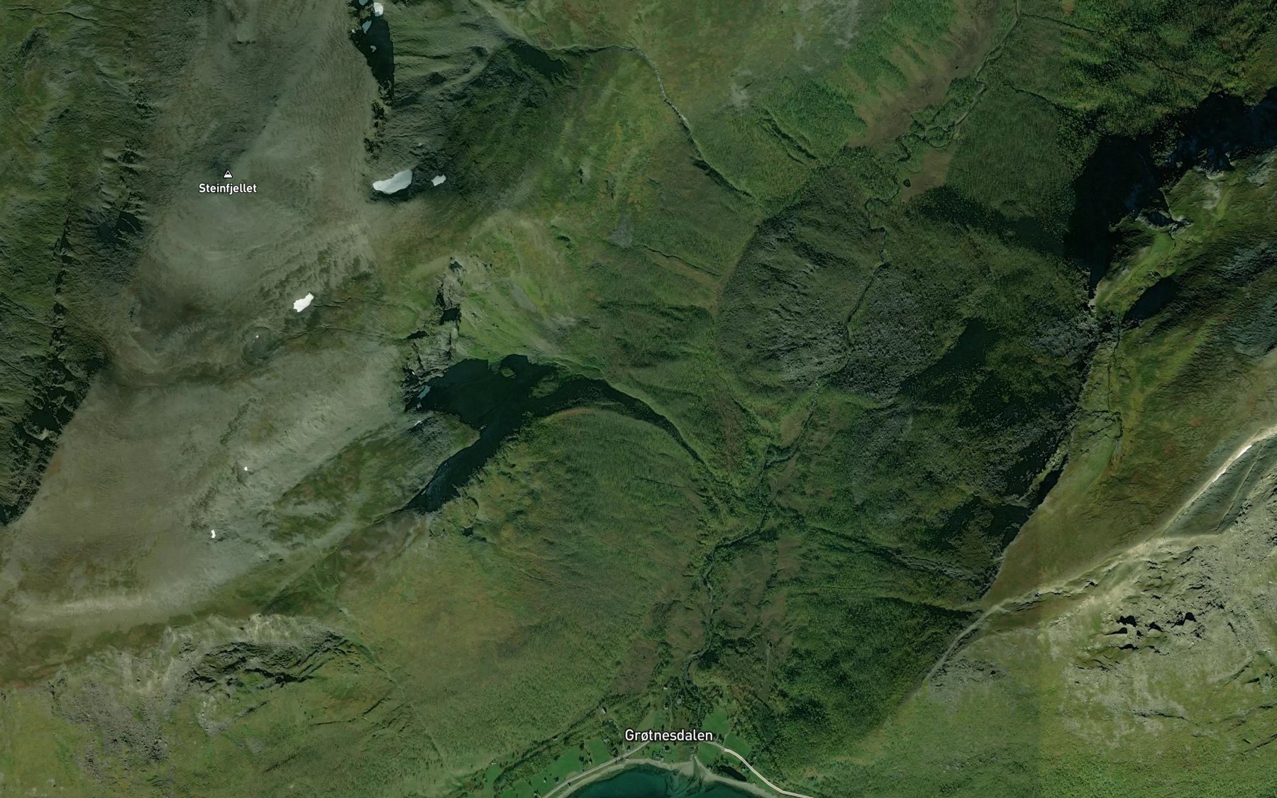 Satellite map of the Lille Tverrelva