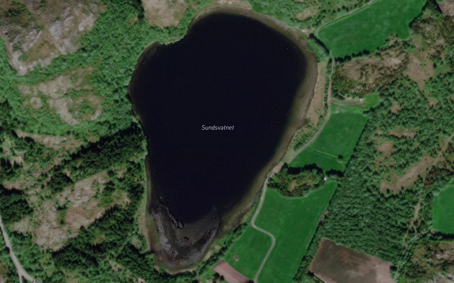 Satellite map of the Sundsvatnet