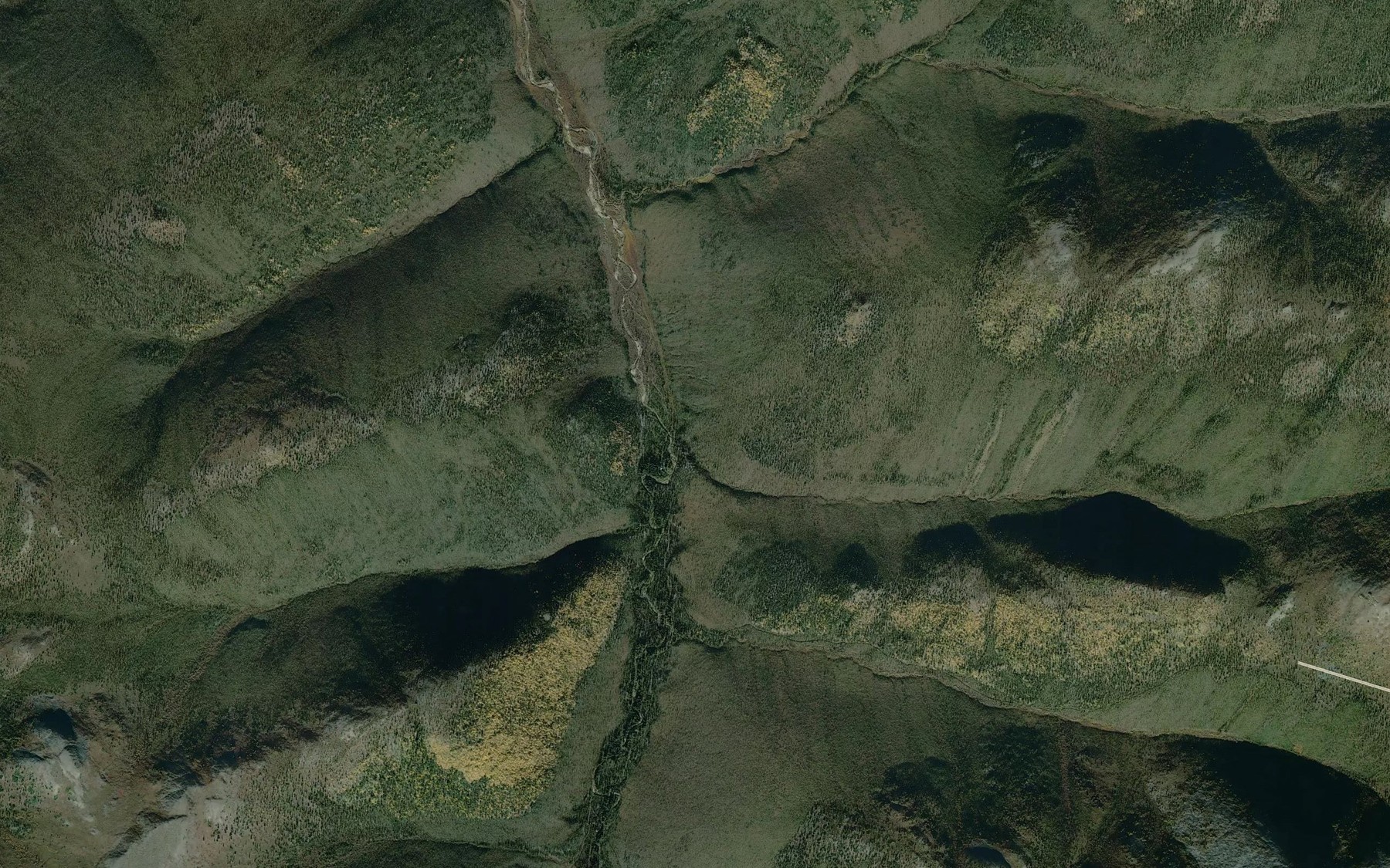 Satellite map of the Wolverine Creek