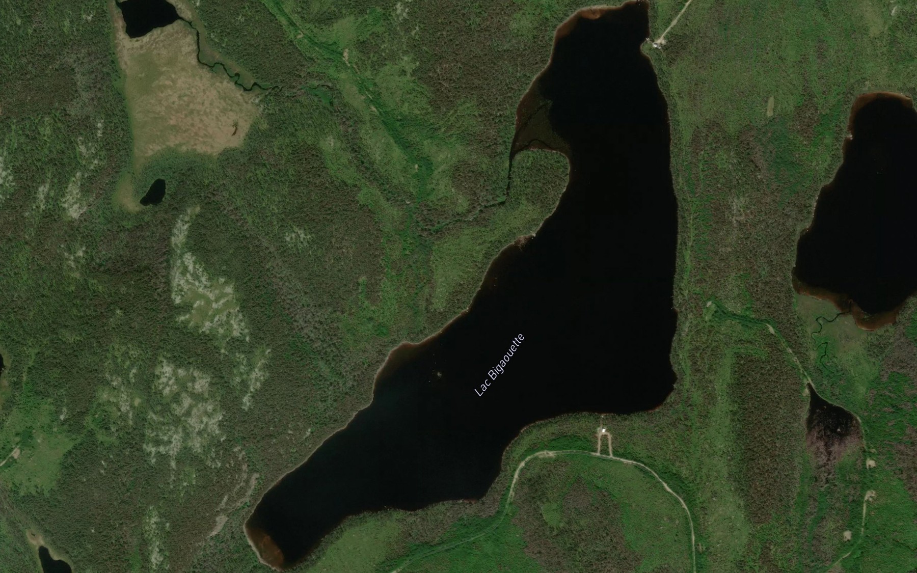 Satellite map of the Lac Bigaouette