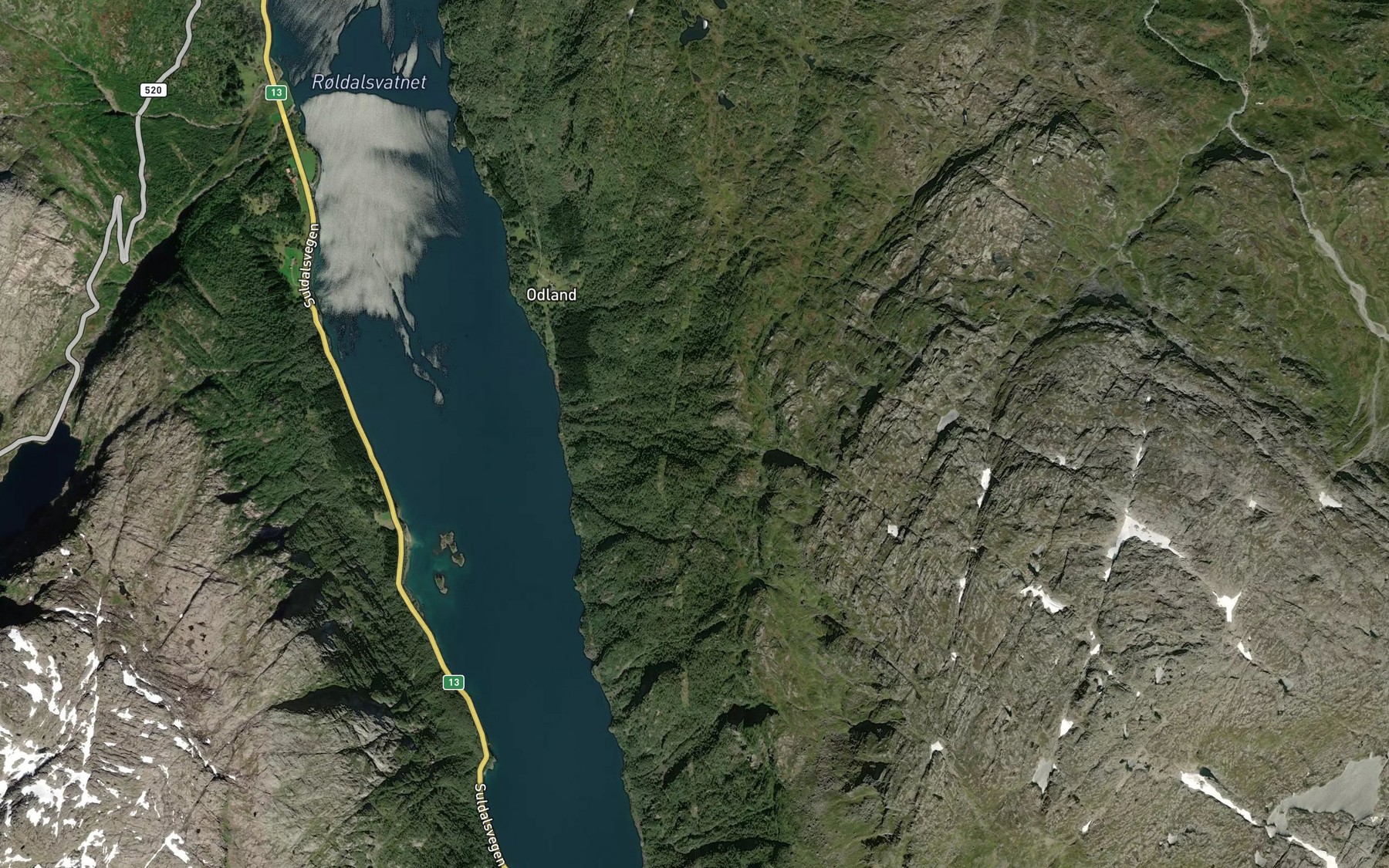 Satellite map of the Rindaslatta