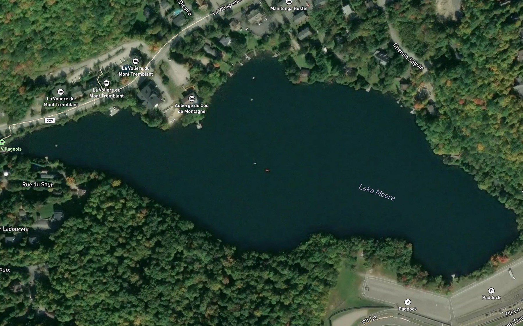 Satellite map of the Lac Moore