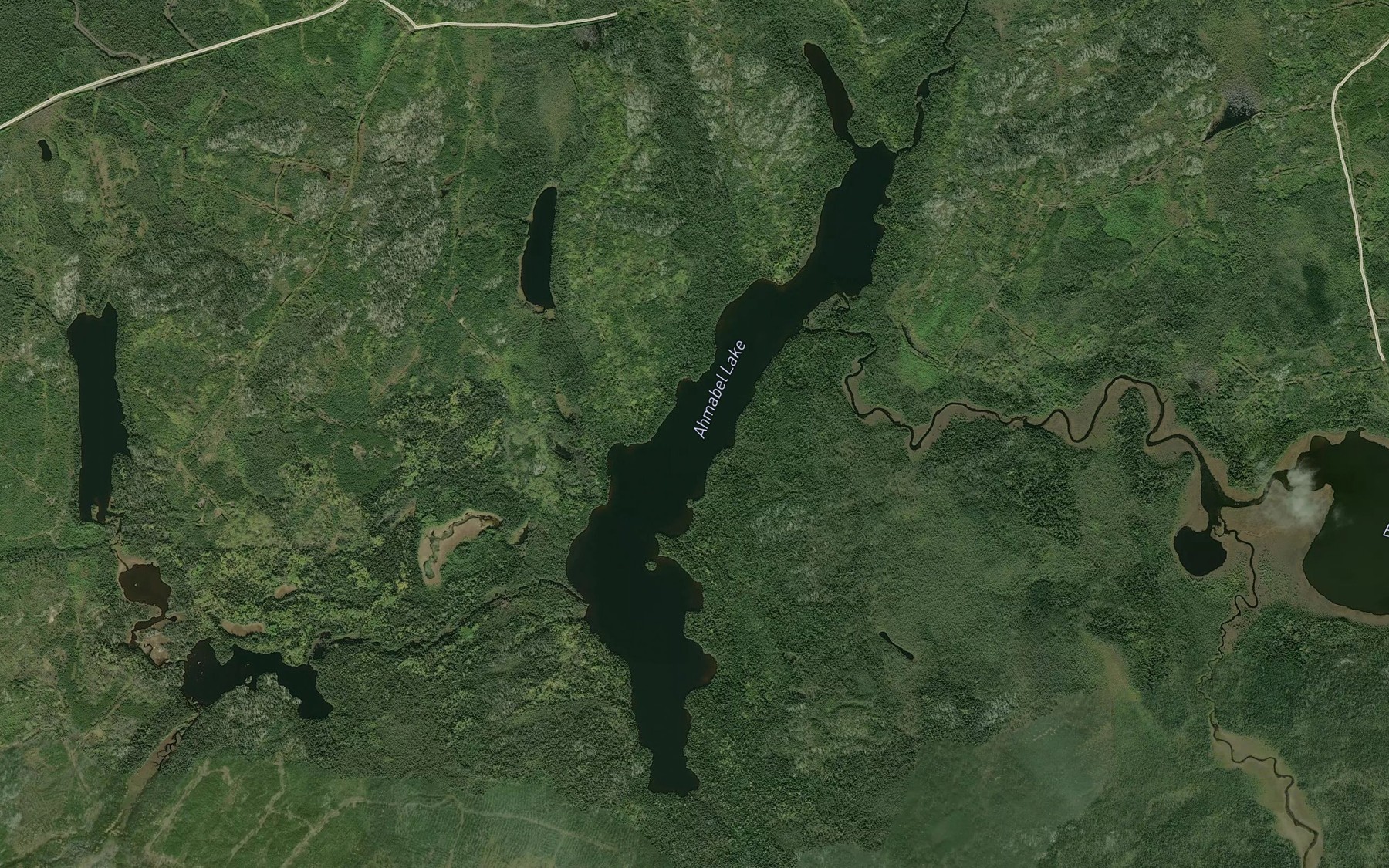 Satellite map of the Ahmabel Lake