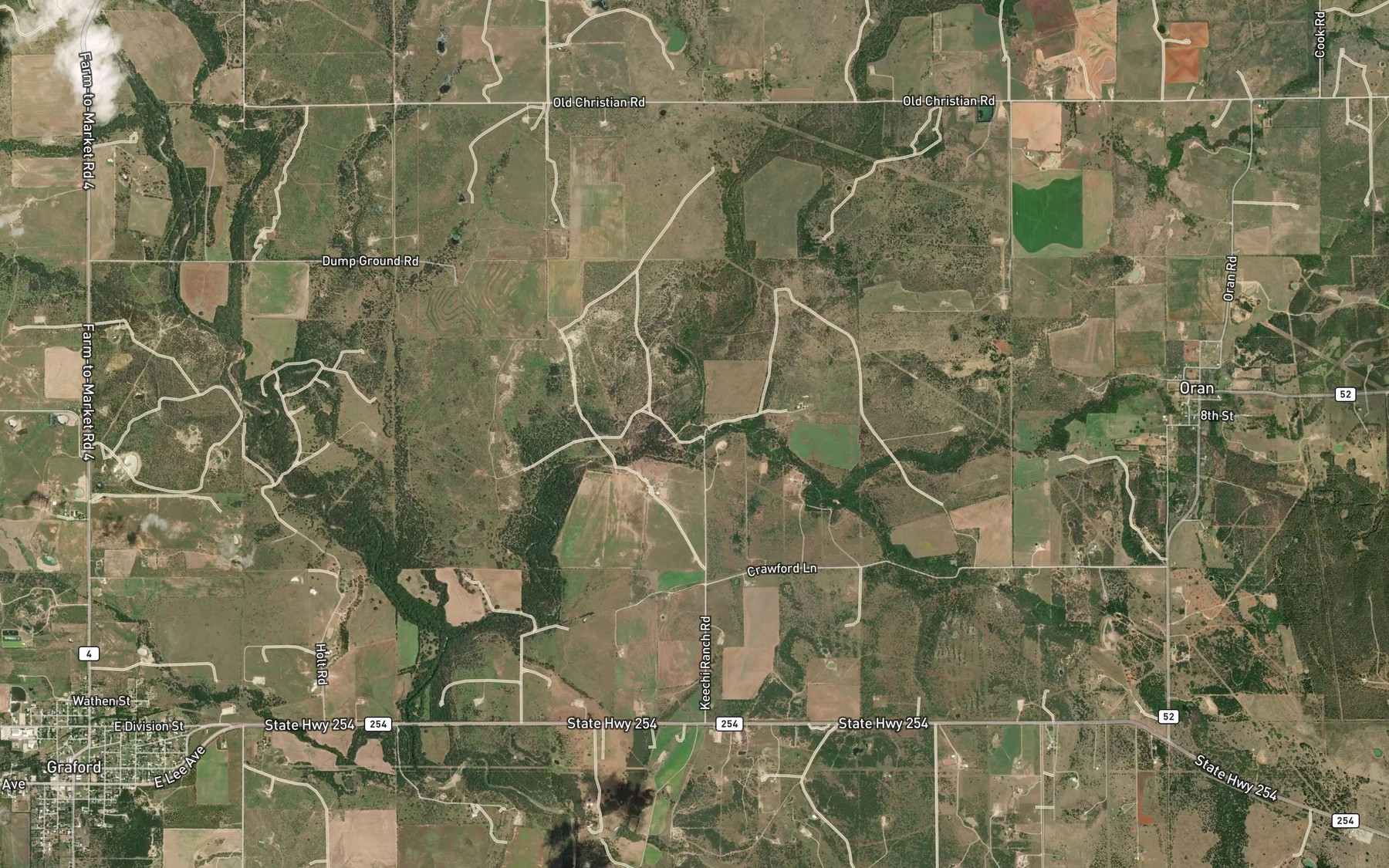 Satellite map of the Grindstone Creek