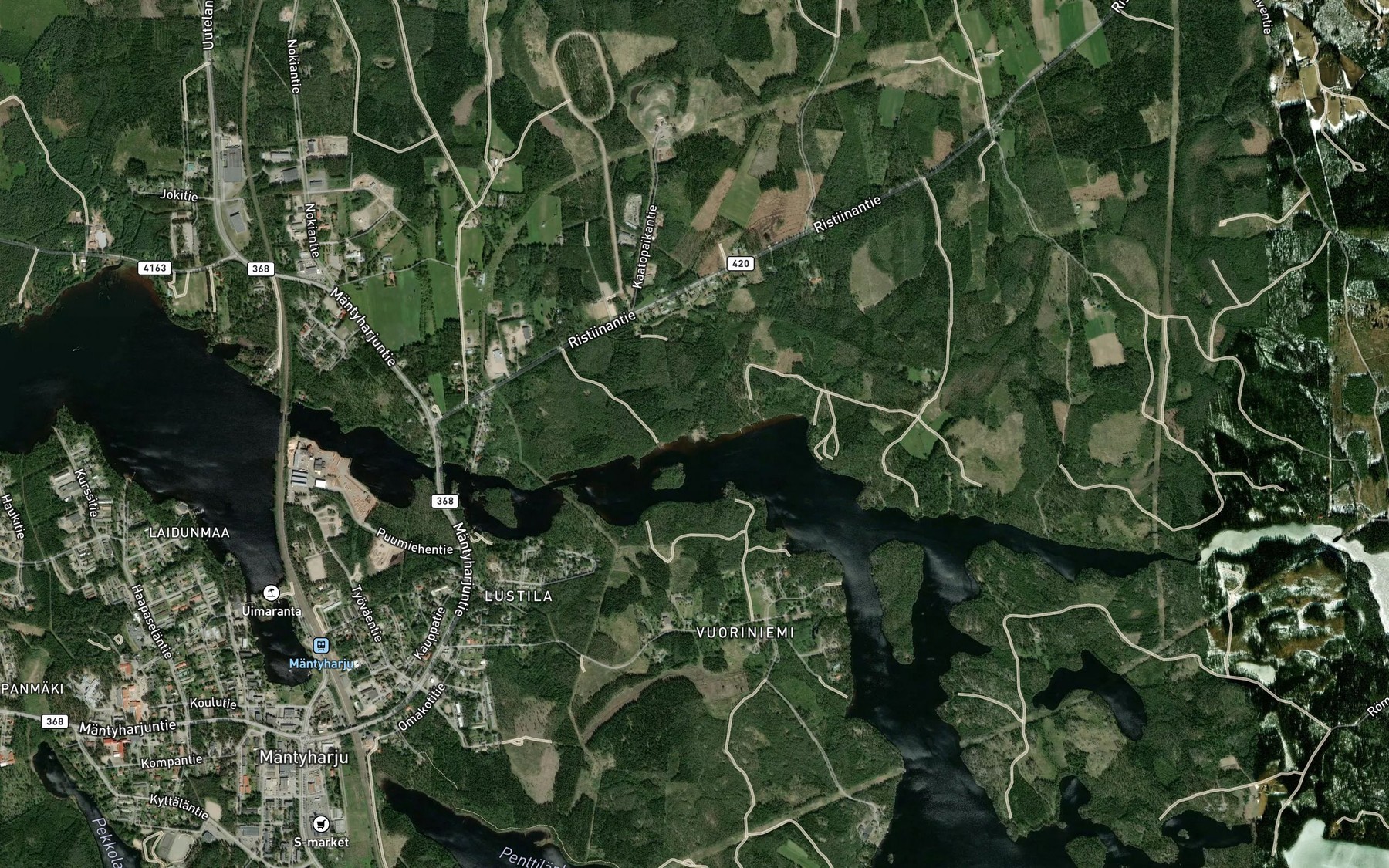 Satellite map of the Sormusjoki