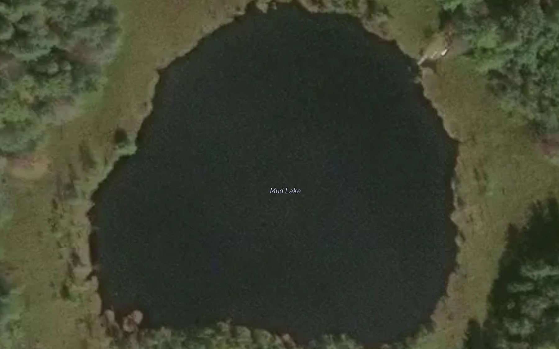Satellite map of the Mud Lake