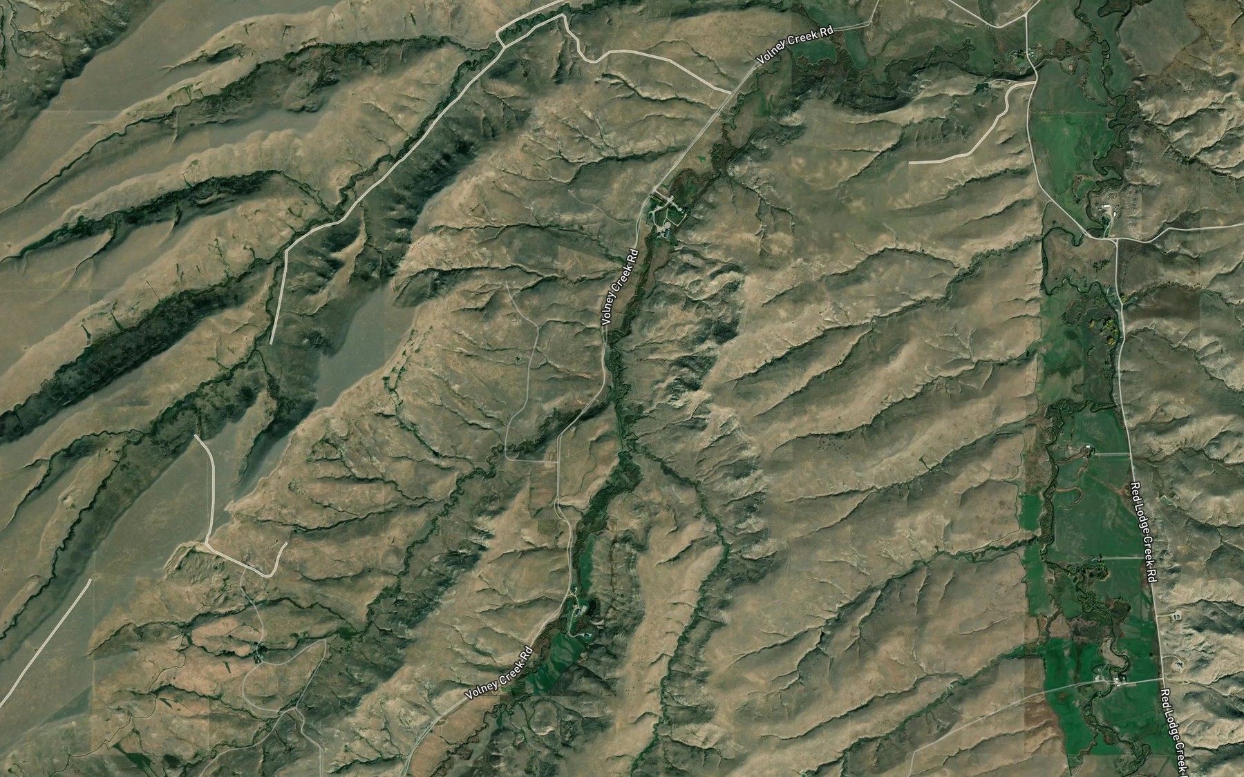 Satellite map of the Dry Creek
