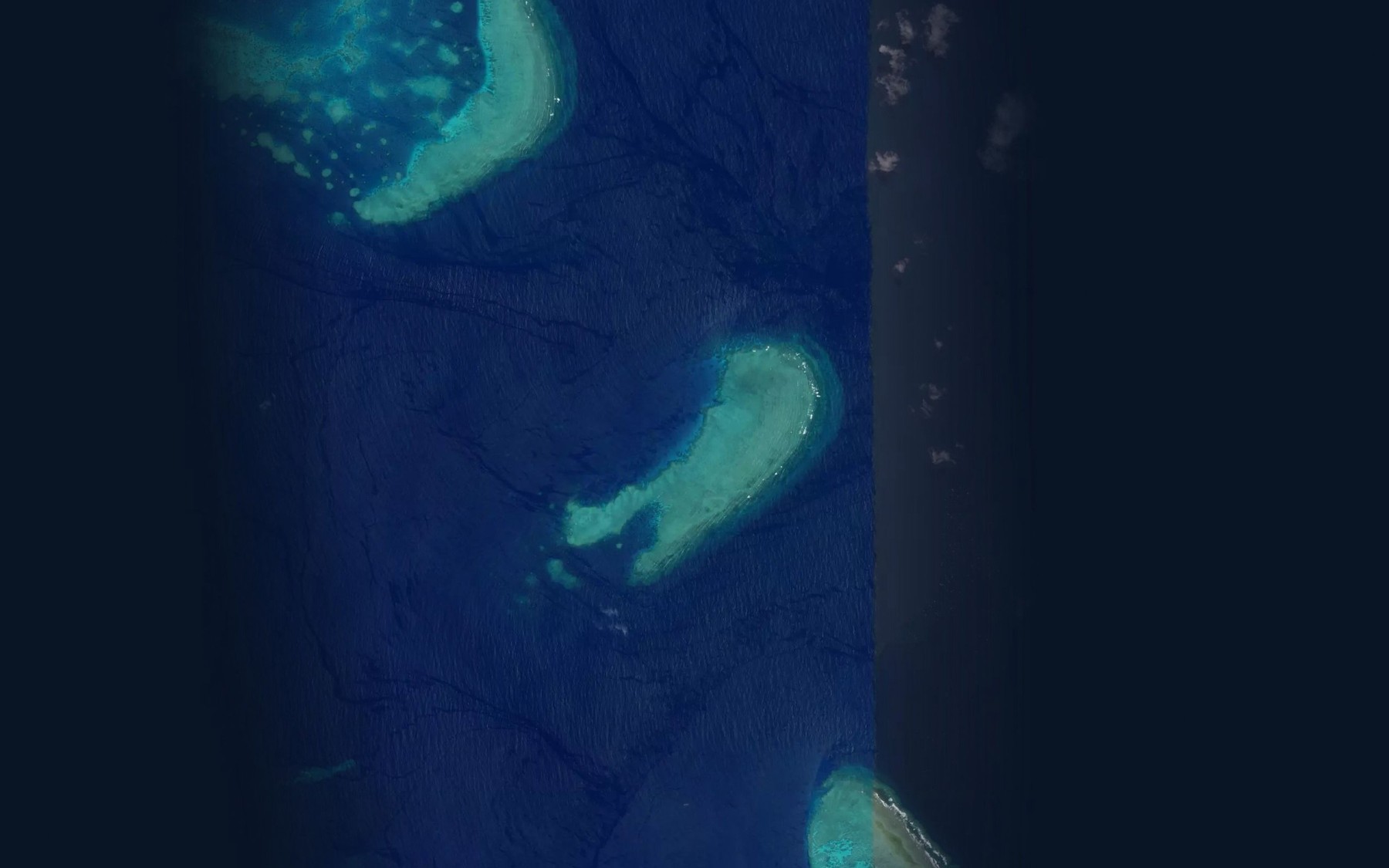 Satellite map of the Andersen Reef