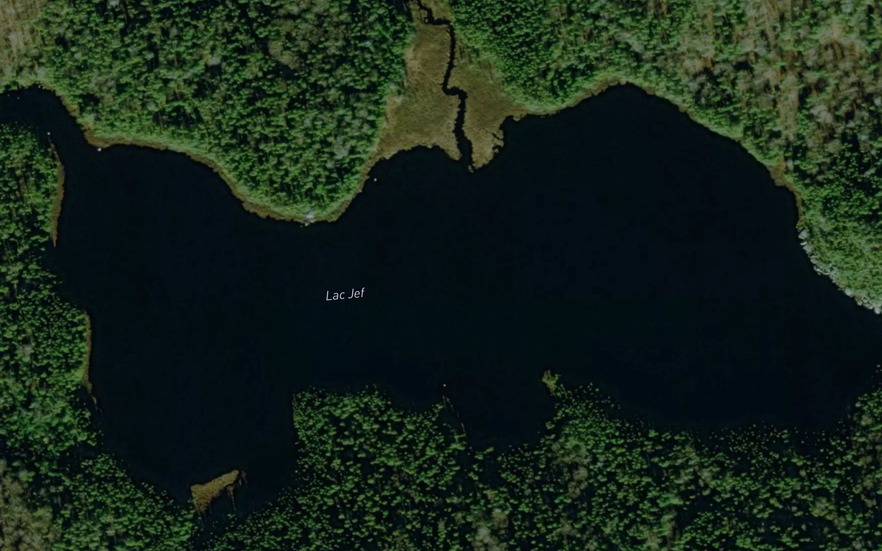 Satellite map of the Lac Jef