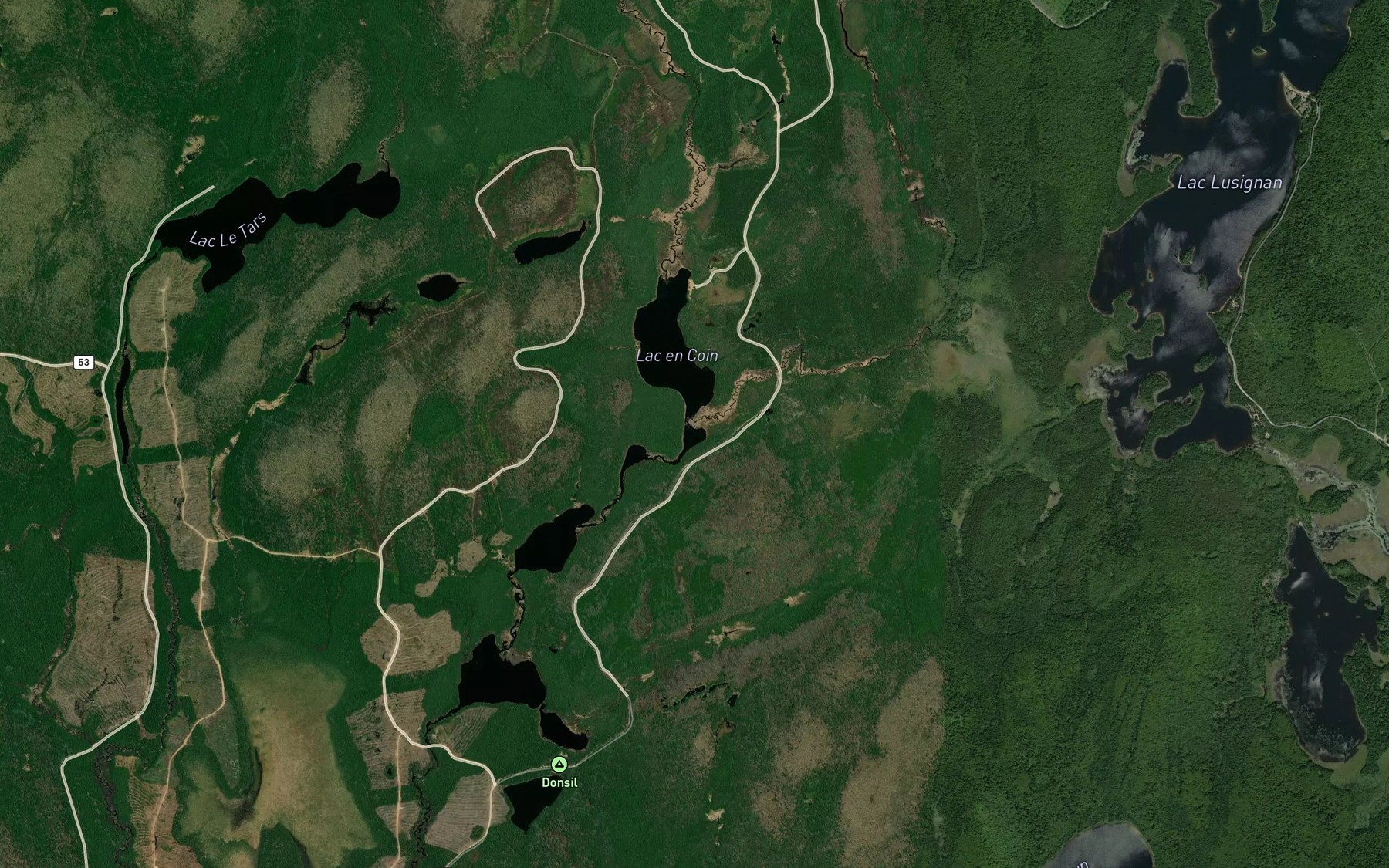 Satellite map of the Ruisseau Savane Est