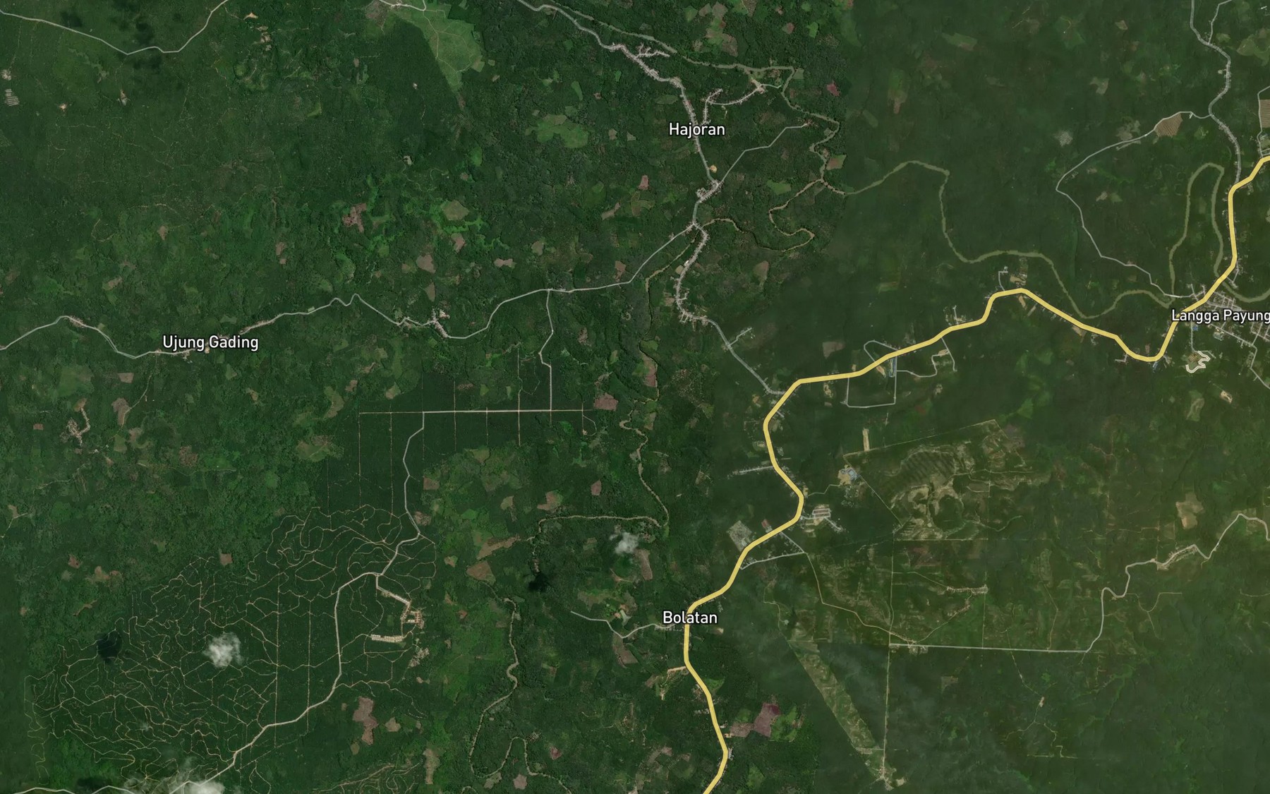 Satellite map of the Aek Sihotang