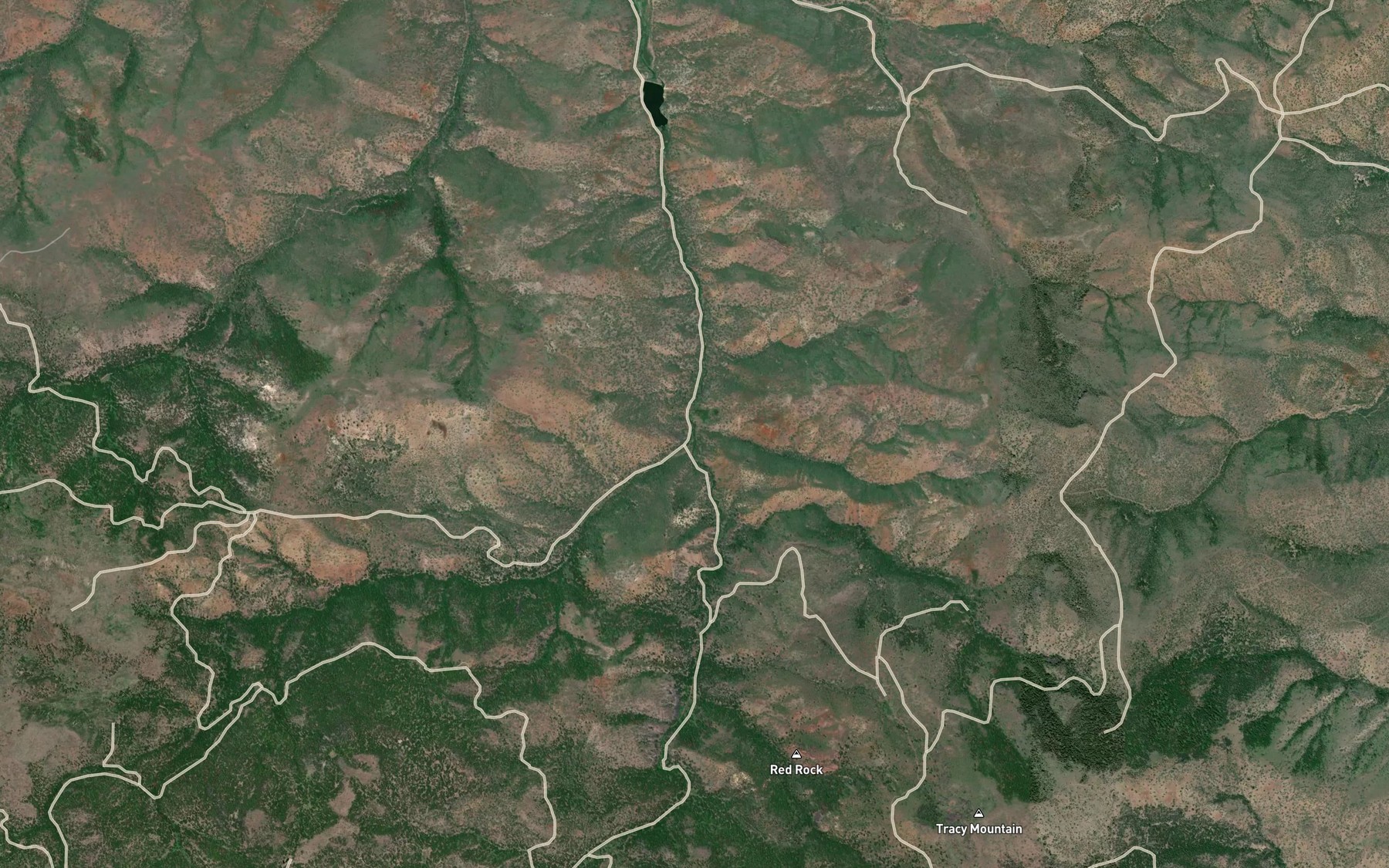 Satellite map of the Horse Creek