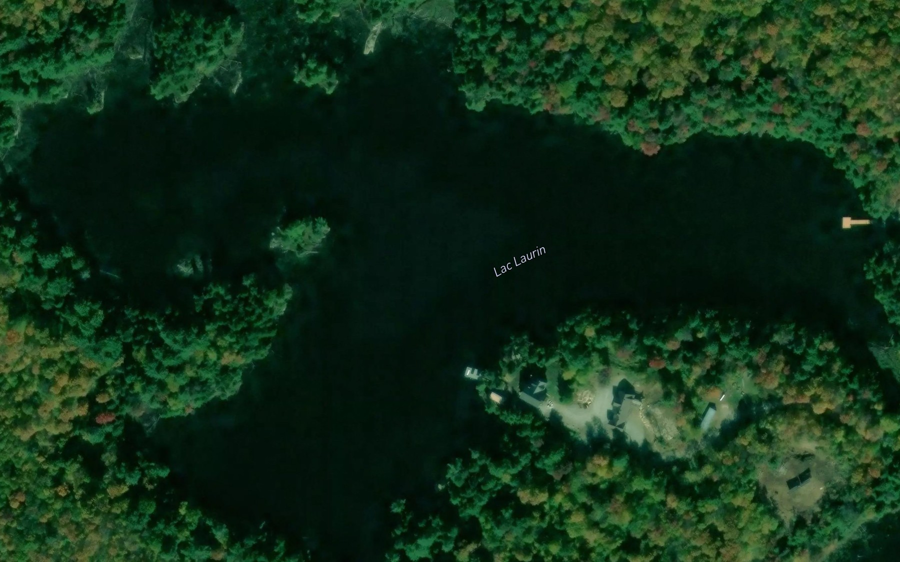 Satellite map of the Lac Laurin