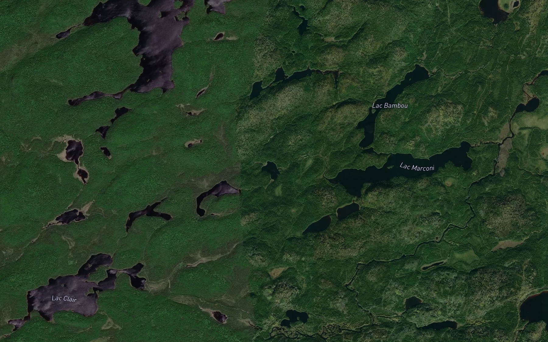 Satellite map of the Lac Fichu